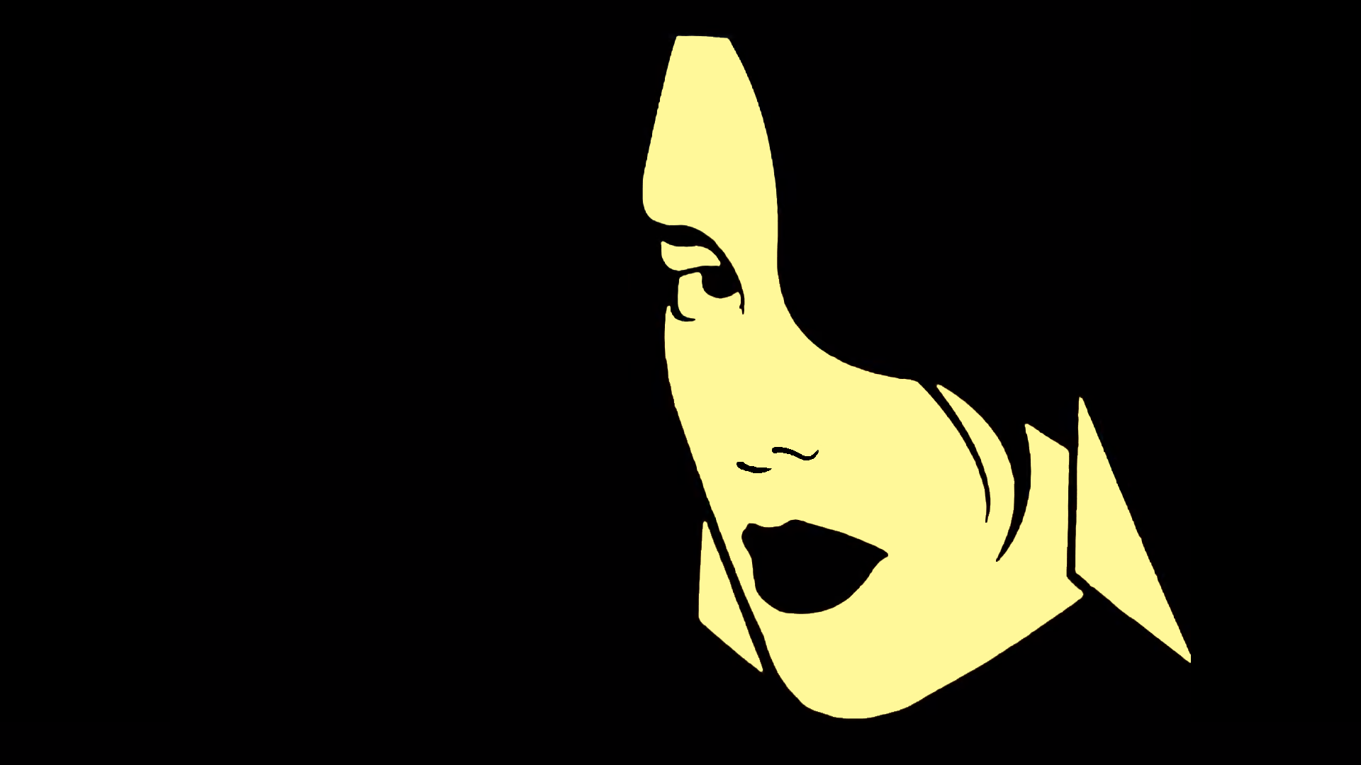 Grand Theft Auto Vice City Minimalism Simple Background Yellow Face Illustration Women Rockstar Game 1920x1080