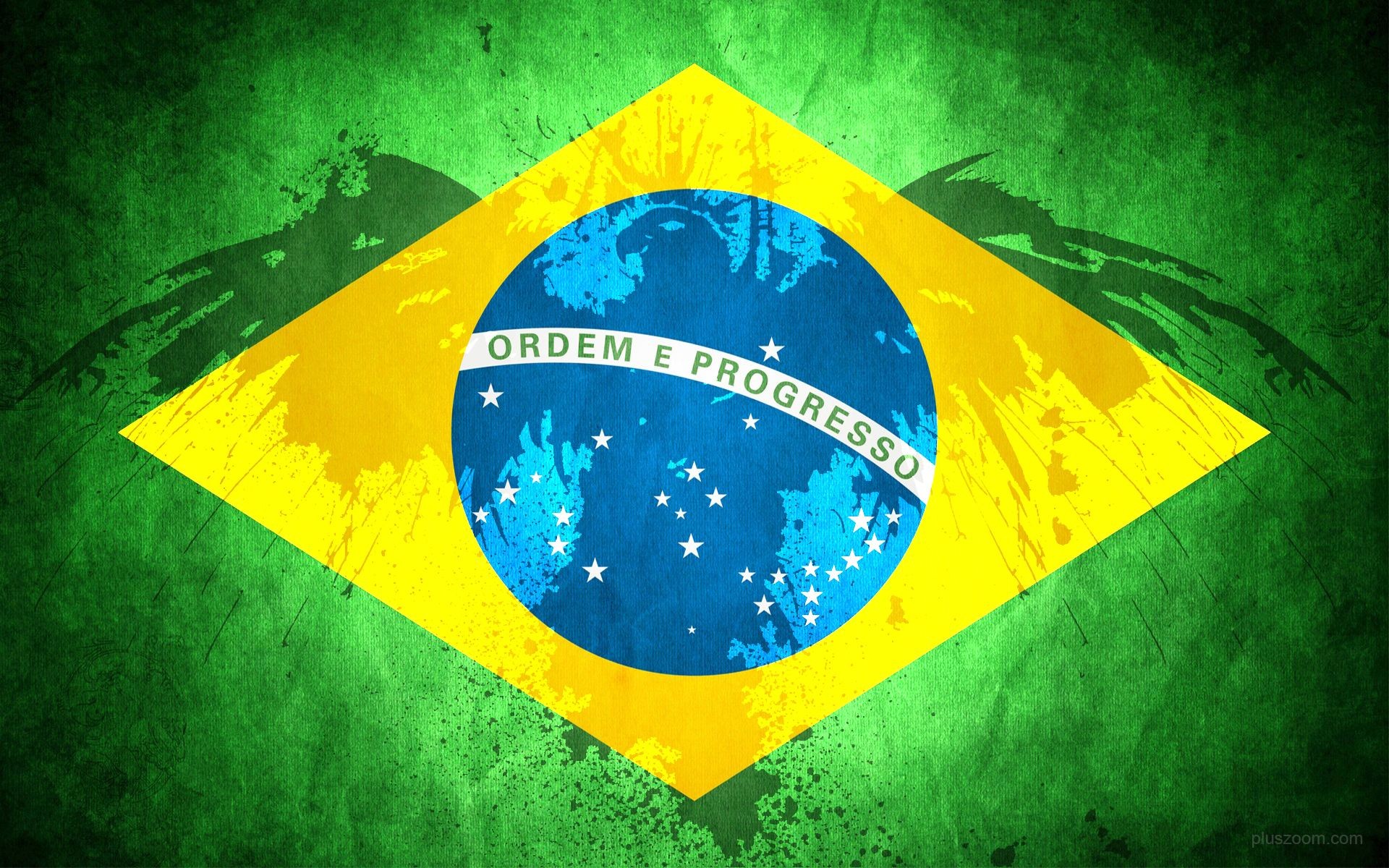 Brasil Brazil Flag Green Green Background Artwork 1920x1200