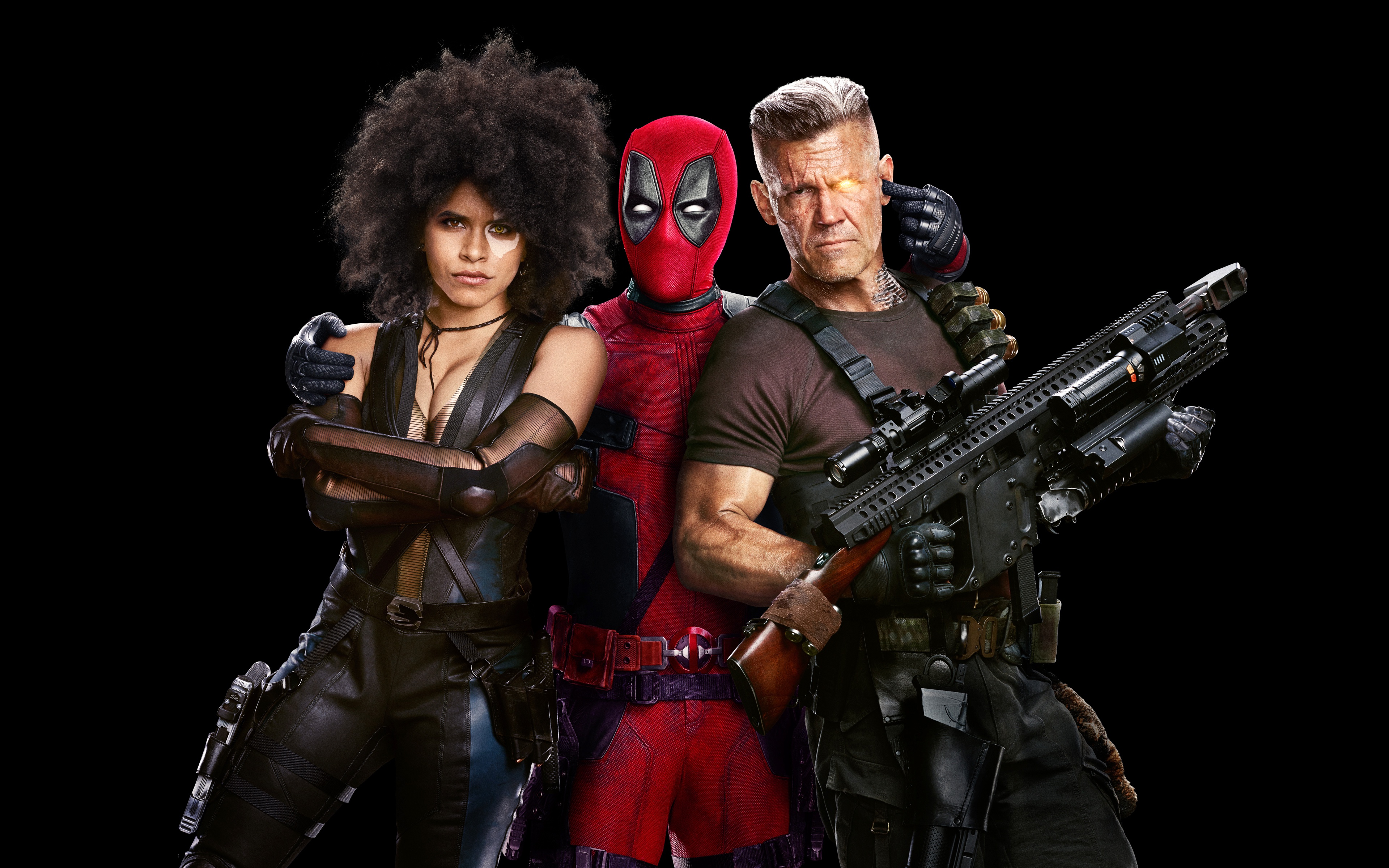 Deadpool Ryan Reynolds Cable Deadpool 2 Josh Brolin Domino Neena Thurman 3840x2400