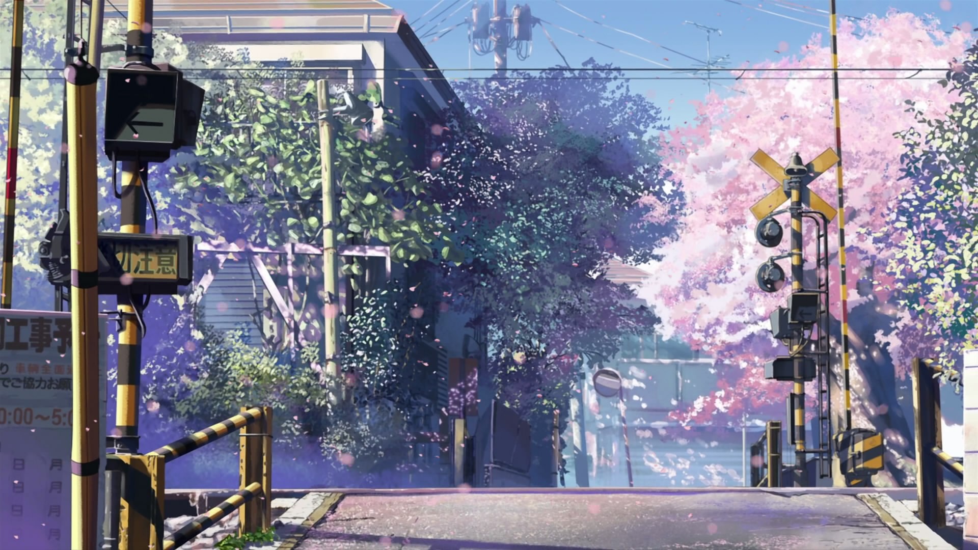 Anime 5 Centimeters Per Second Makoto Shinkai Train Crossroads 1920x1080