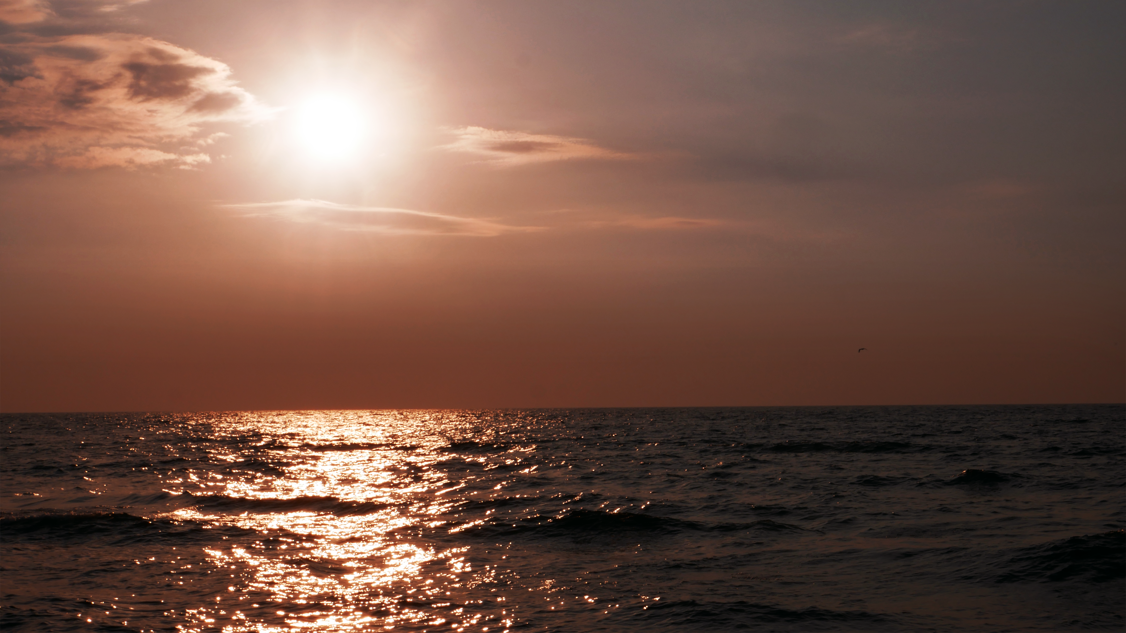 Poland Nature Clouds Sea Baltic Sea Waves Sun 3840x2160