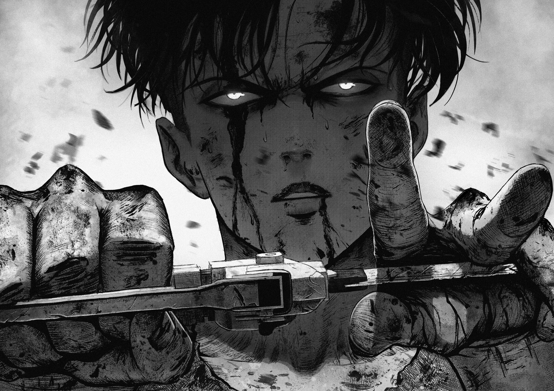 Digital Anime Manga Levi Ackerman Digital Art Attack On Titans Fan Art 1920x1357