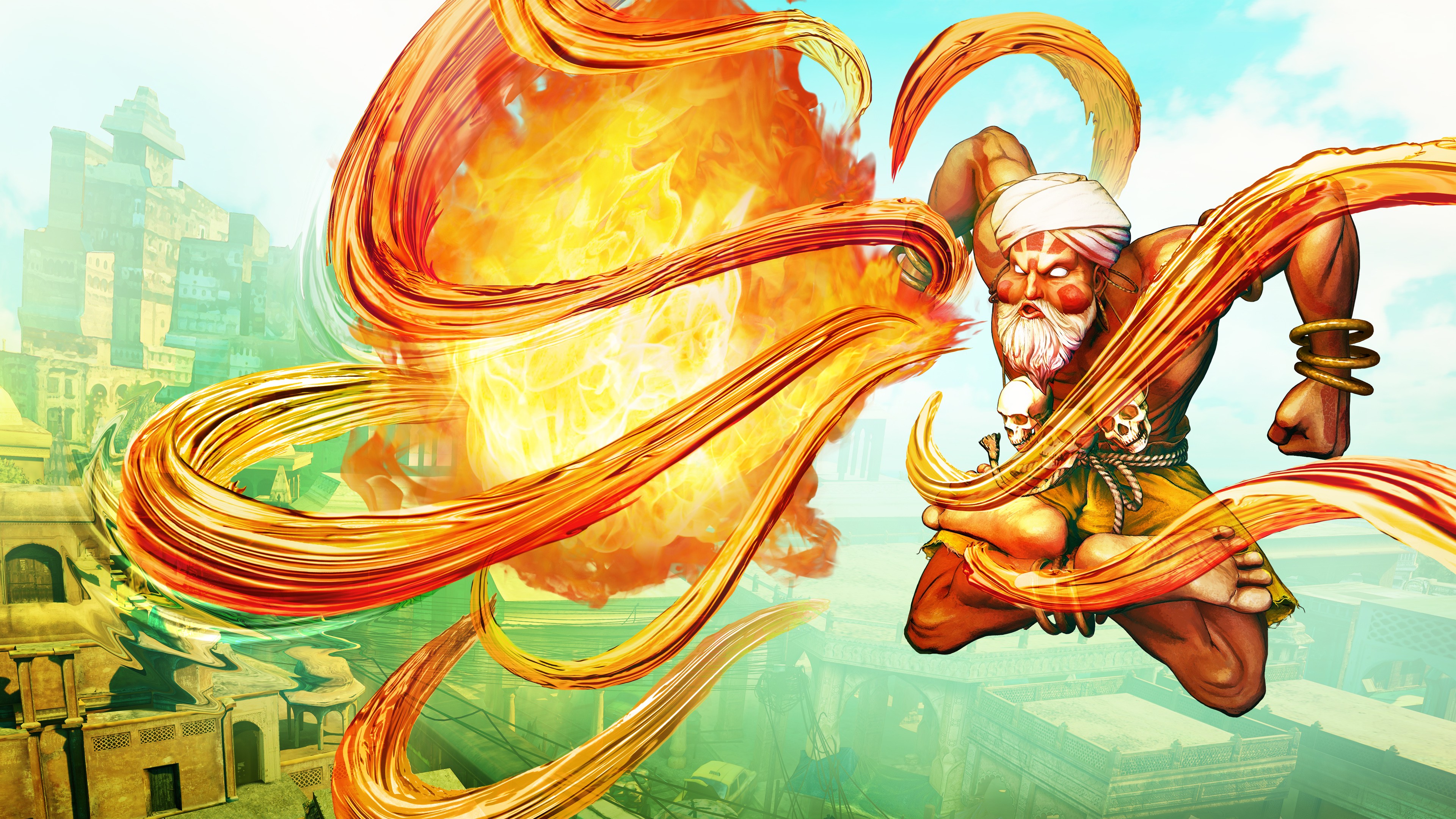 Street Fighter V Dhalsim Artwork Video Games 3840x2160