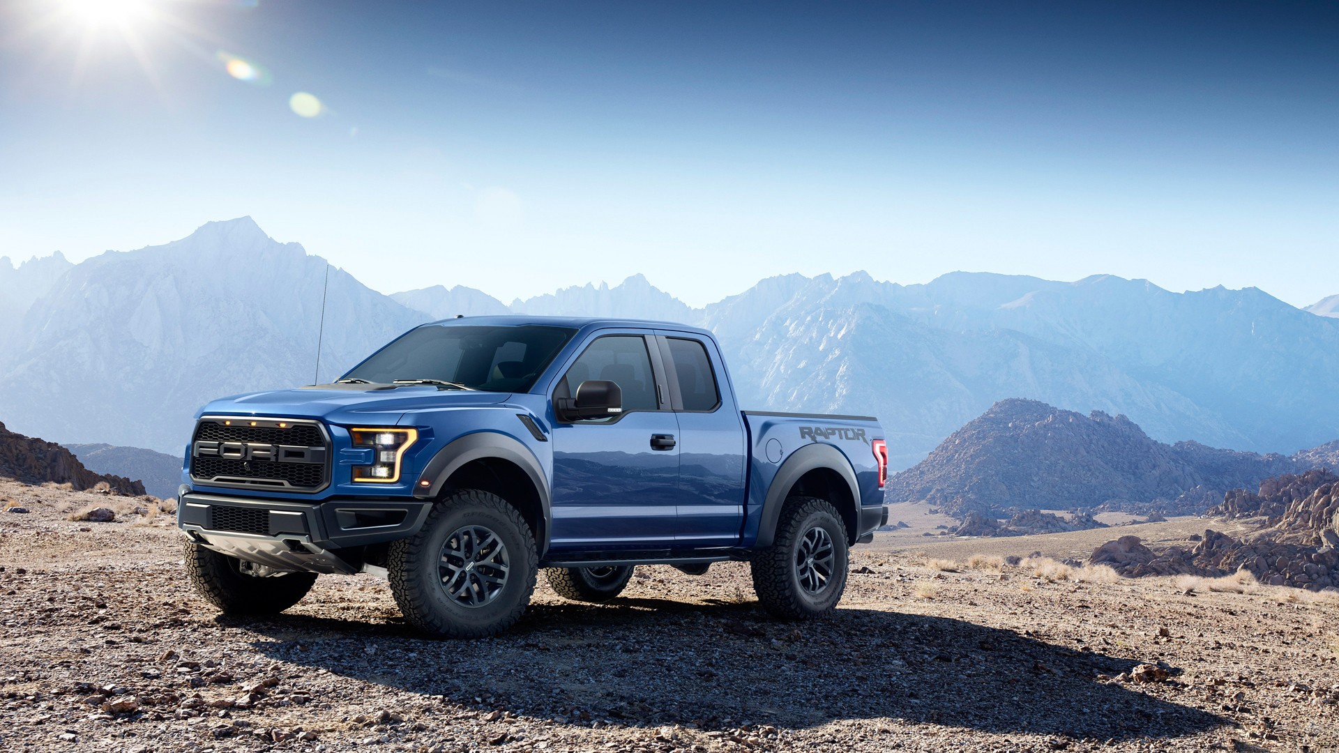 Ford F 150 Raptor Pickup Trucks Car Blue Cars Ford Vehicle 1920x1080