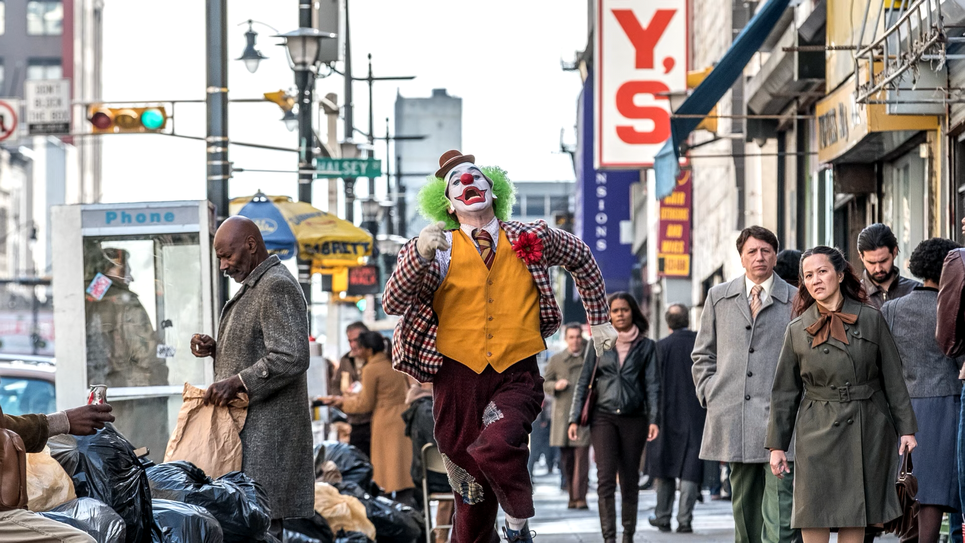 Joker Joker 2019 Movie Arthur Fleck Joaquin Phoenix Clown Run Running DC Comics 1920x1080