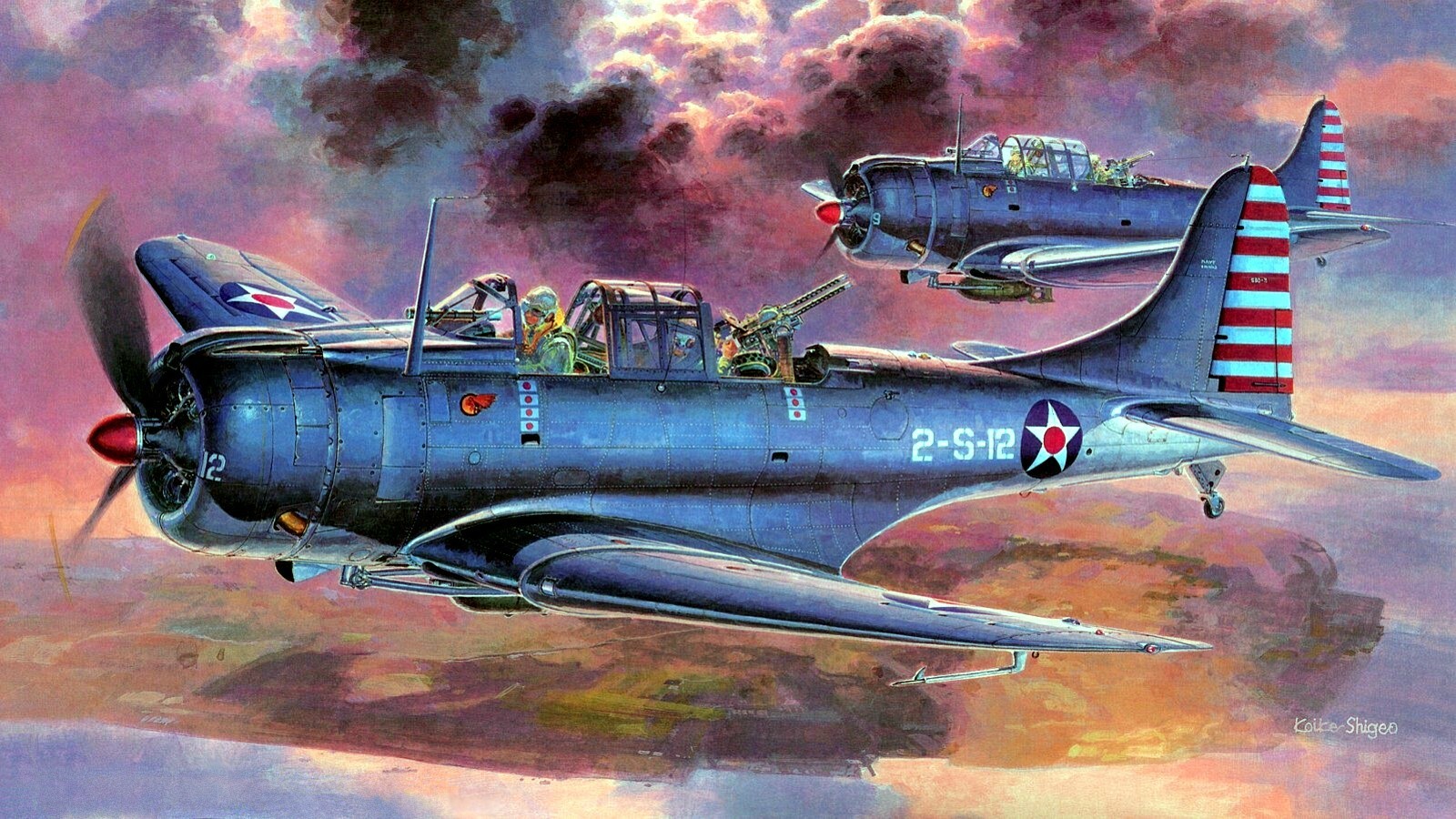 World War Ii McDonnell Douglas Dauntless Dive Bomber Pacific Military Aircraft 1600x900