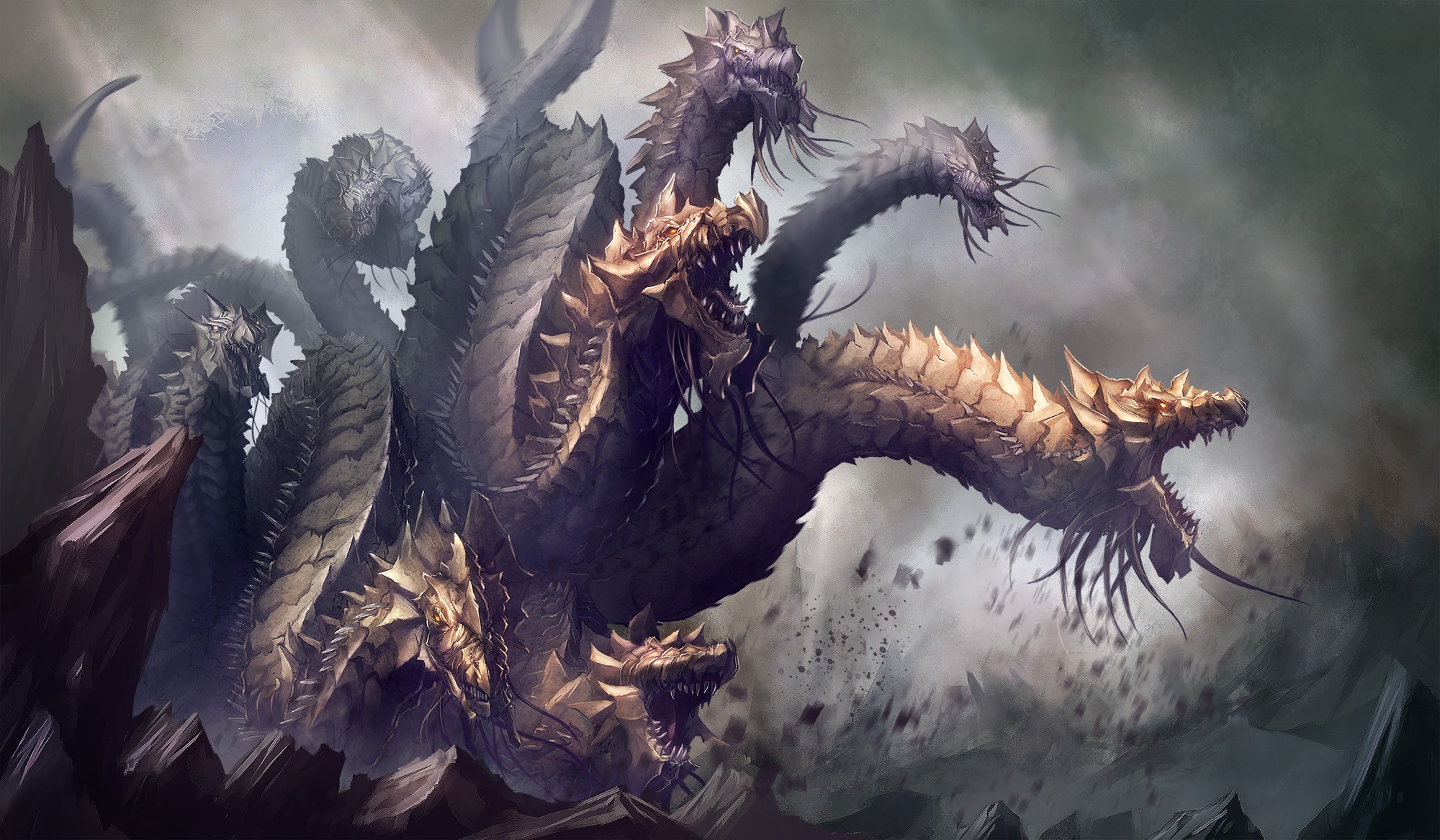 Hydra Artwork Digital Art Creature Mythology 2000x1167