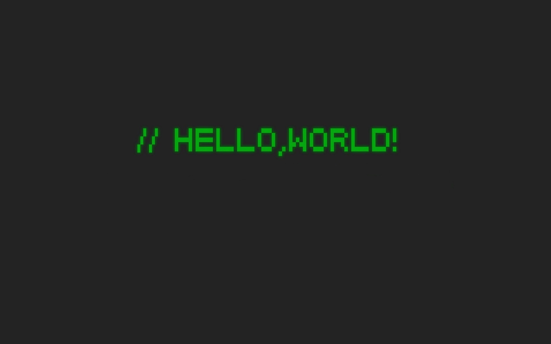 Simple Background Quote Minimalism Text World Hello World 8 Bit Pixelated Typography Black Backgroun 1920x1200