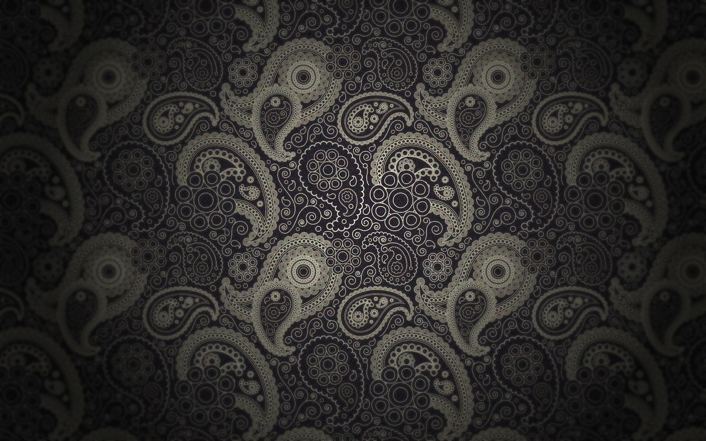 Pattern Pattern Black Background Paisley 1440x900