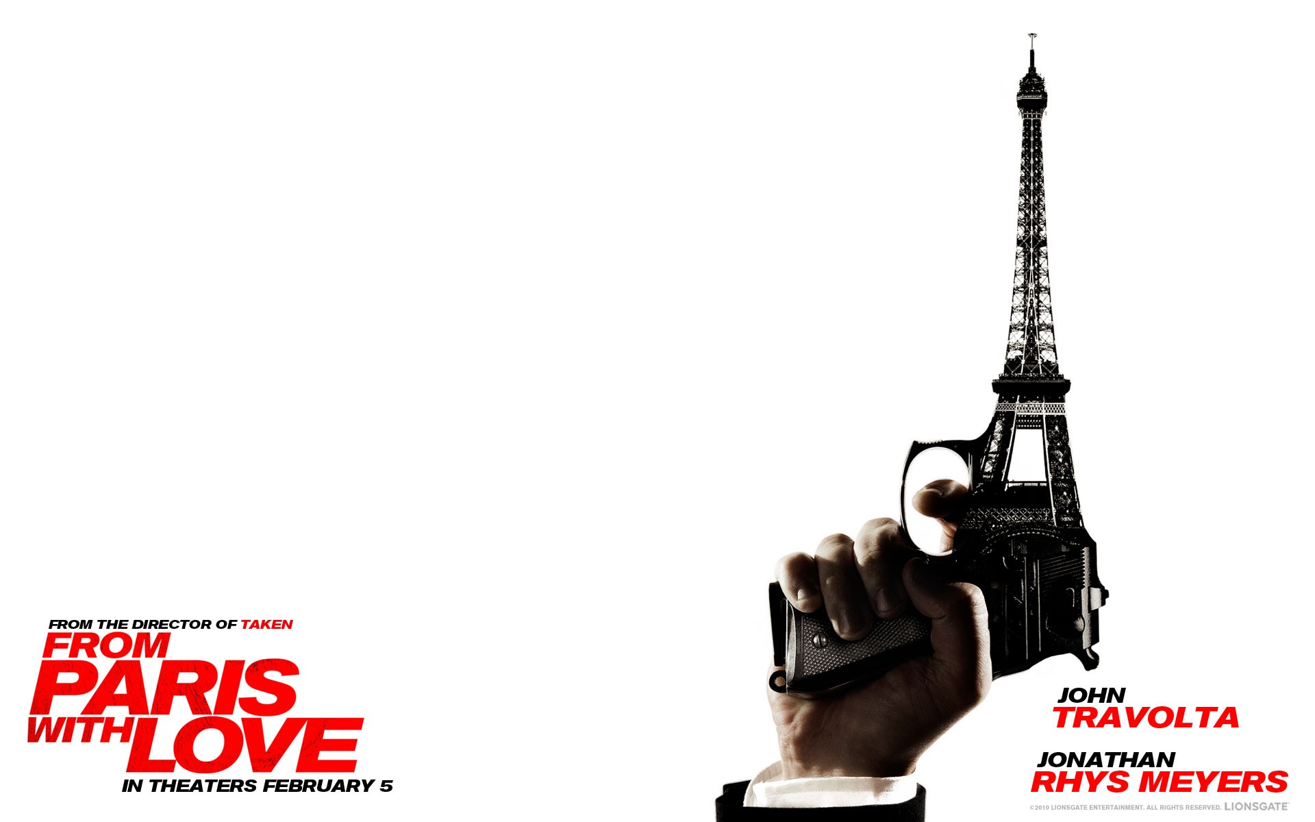 From Paris With Love Eiffel Tower Gun 1920x1200