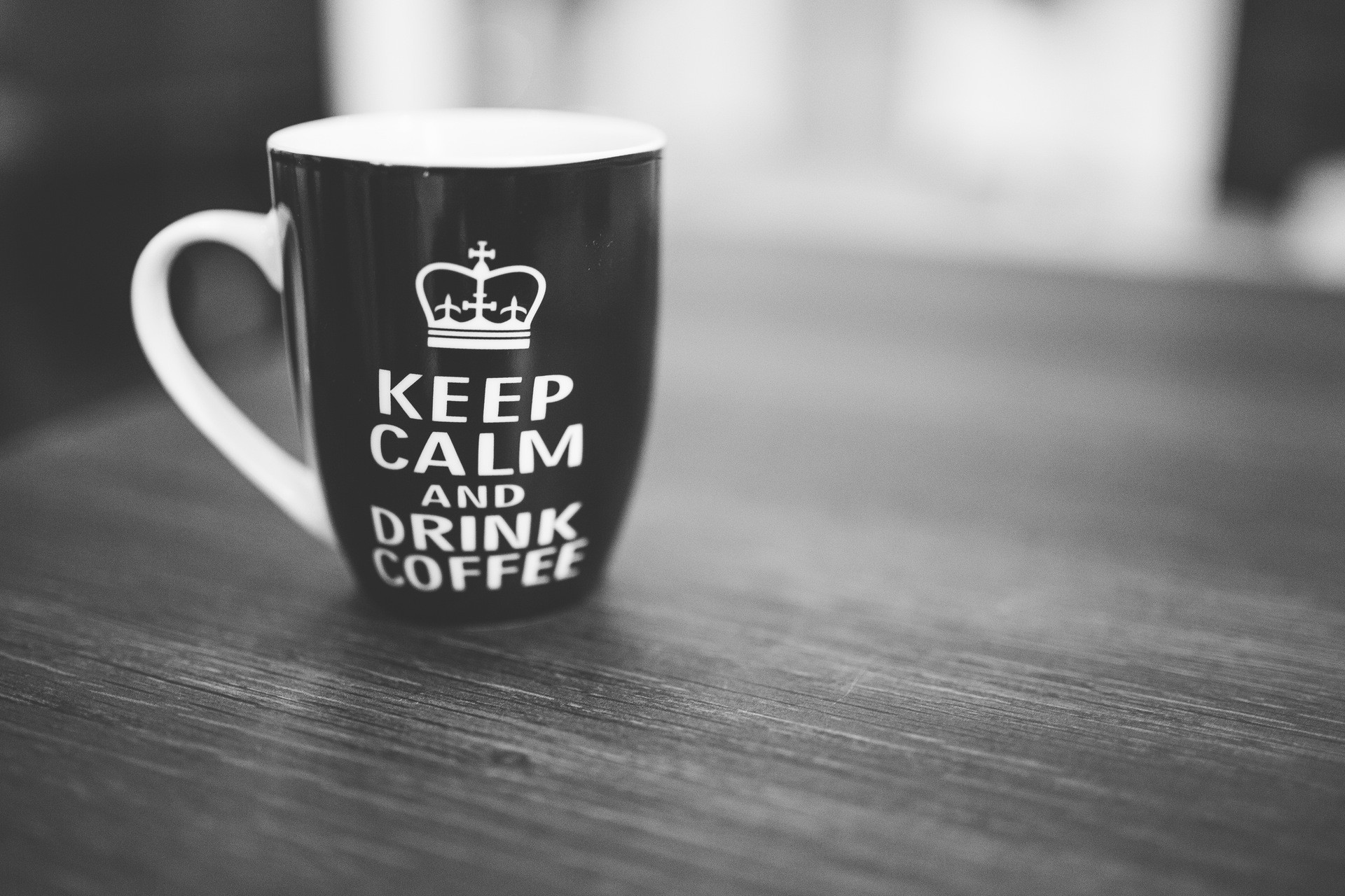 Keep Calm And Drink Coffee Black 1920x1280
