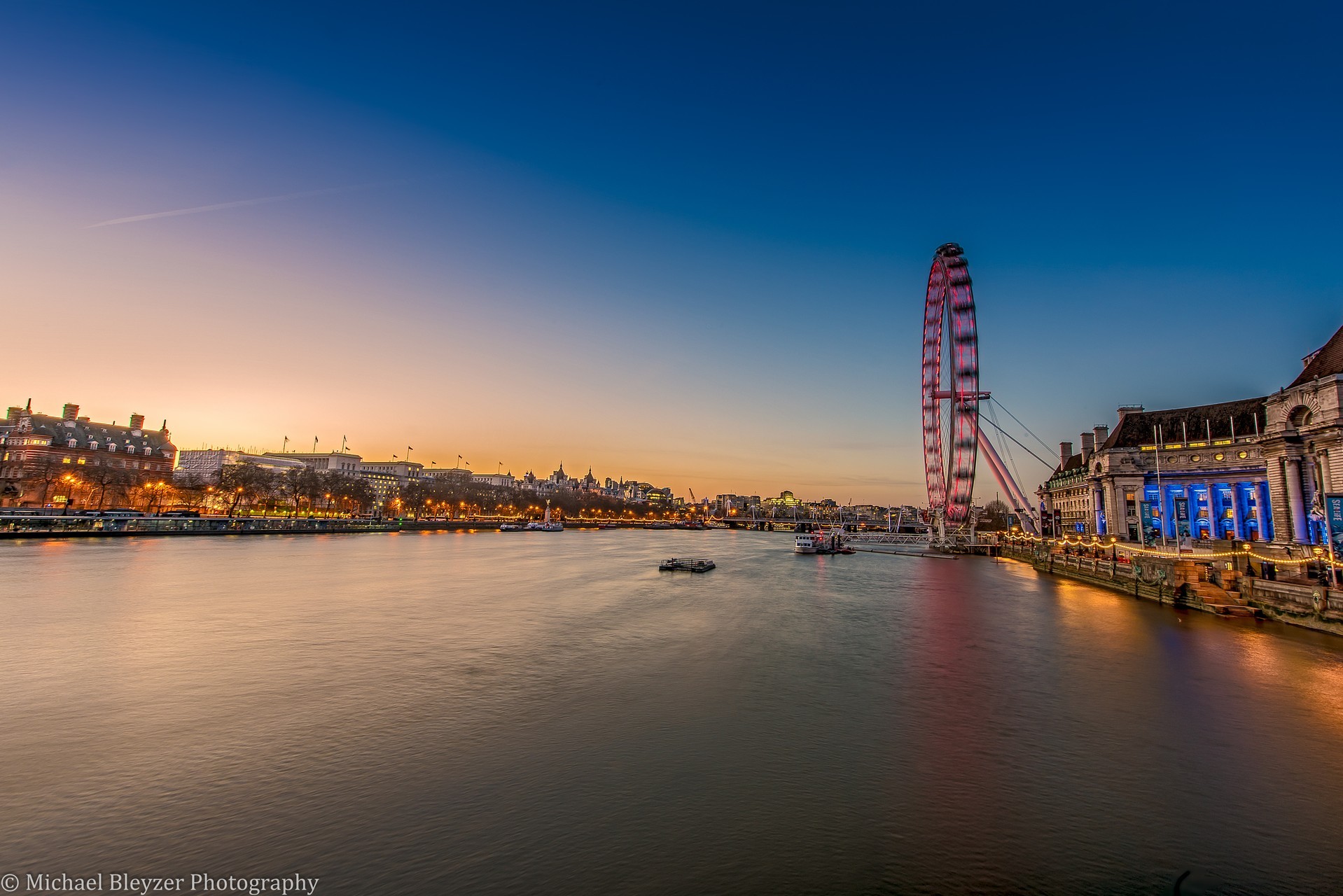 Cityscape Ferris Wheel London London Eye River Thames 1918x1280