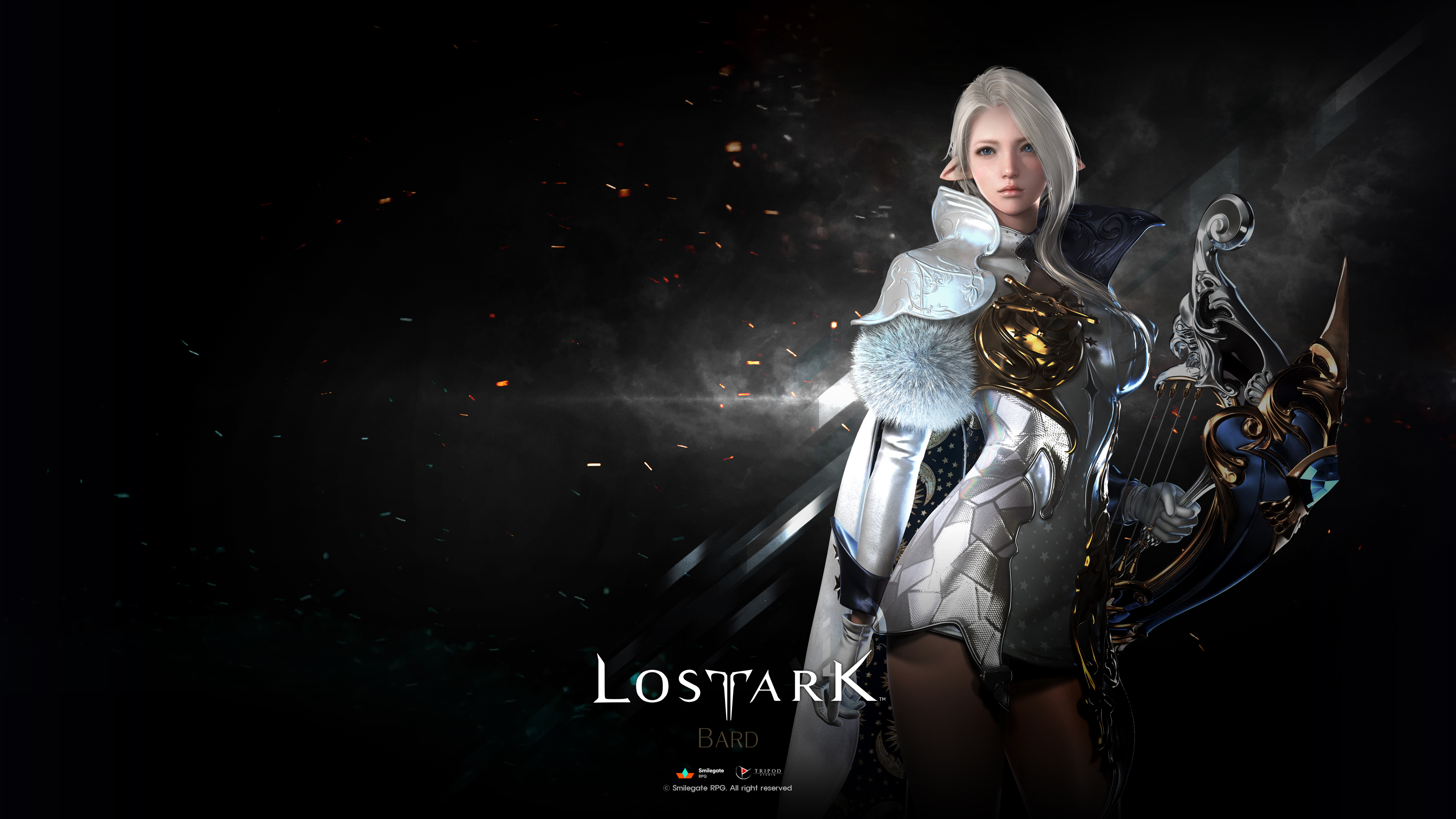Lost Ark Lost Ark 2018 2018 Year PC Gaming White Hair Fantasy Girl 3840x2160