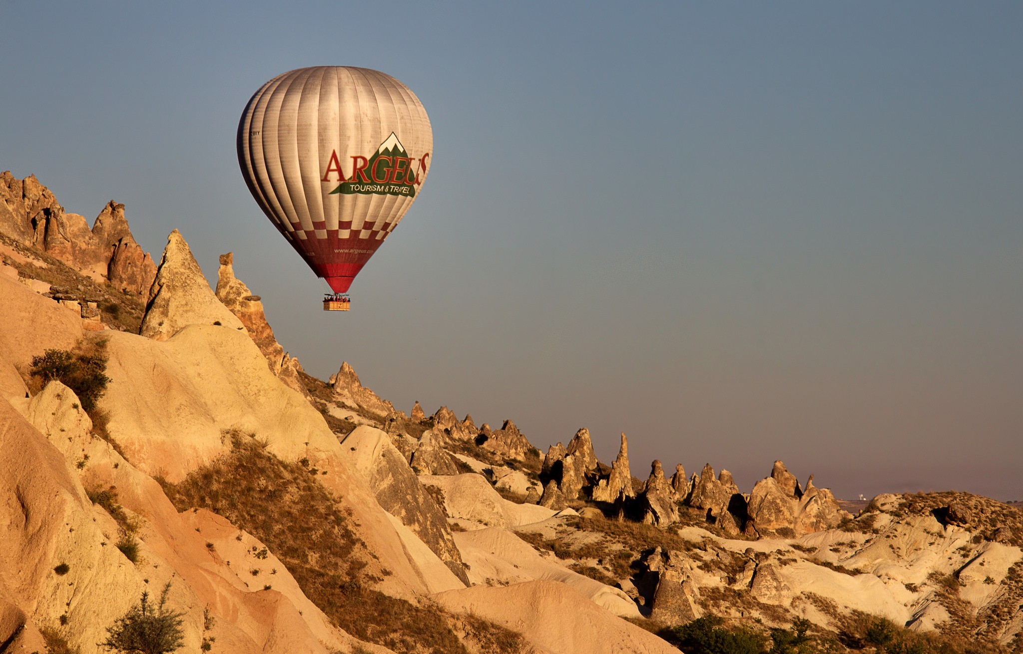 Cappadocia Rock Formation Landscape Hot Air Balloons 2048x1311