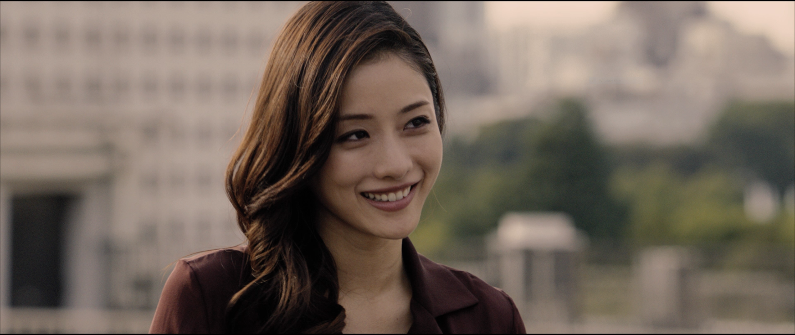 Satomi Ishihara Shin Godzilla Asian Celebrity Women Face Smiling Women Outdoors 2560x1080
