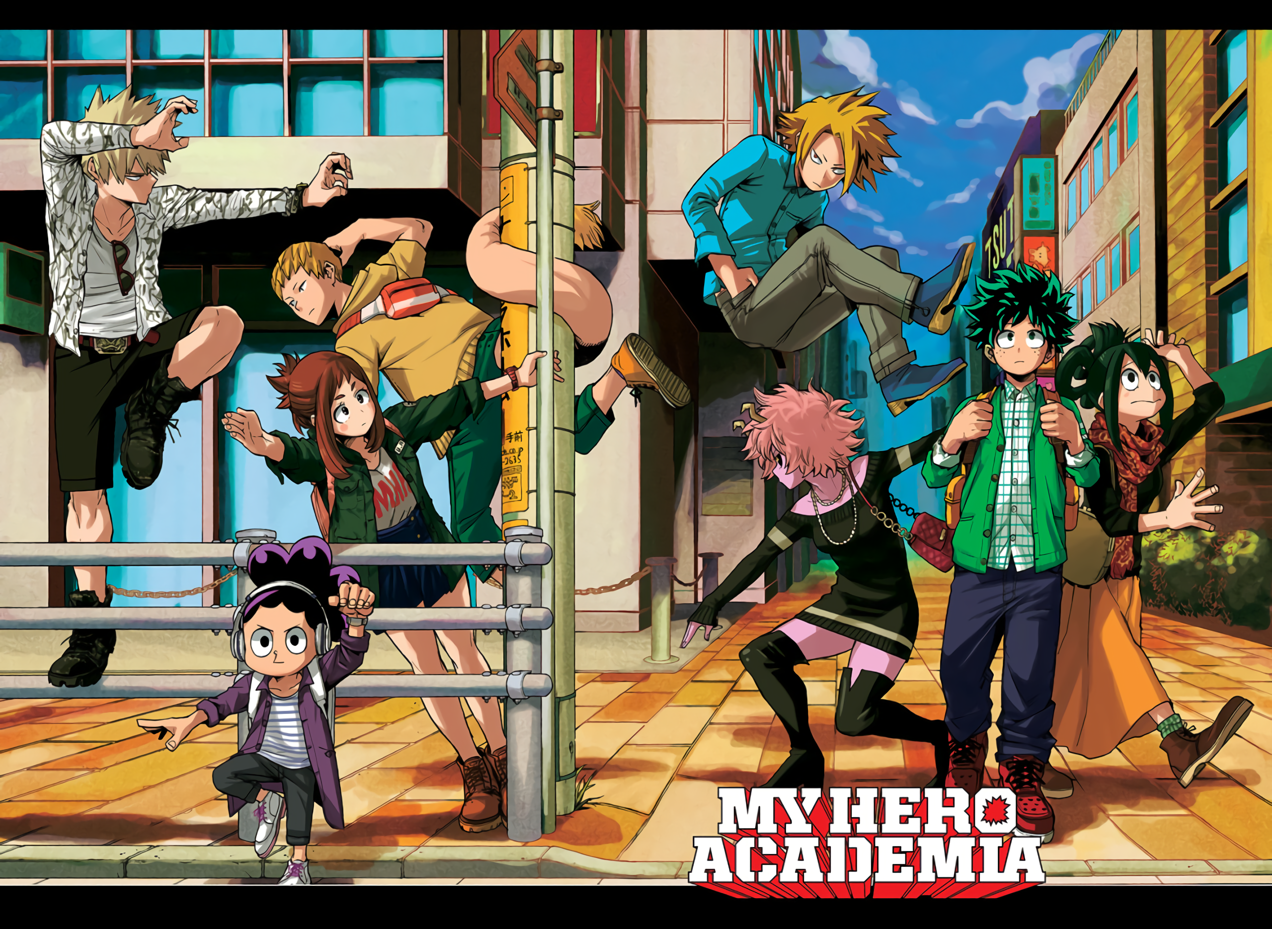 Boku No Hero Academia Midoriya Izuku Tsuyu Asui Uraraka Ochako Bakug Katsuki Mina Ashido Kaminari De 2560x1870