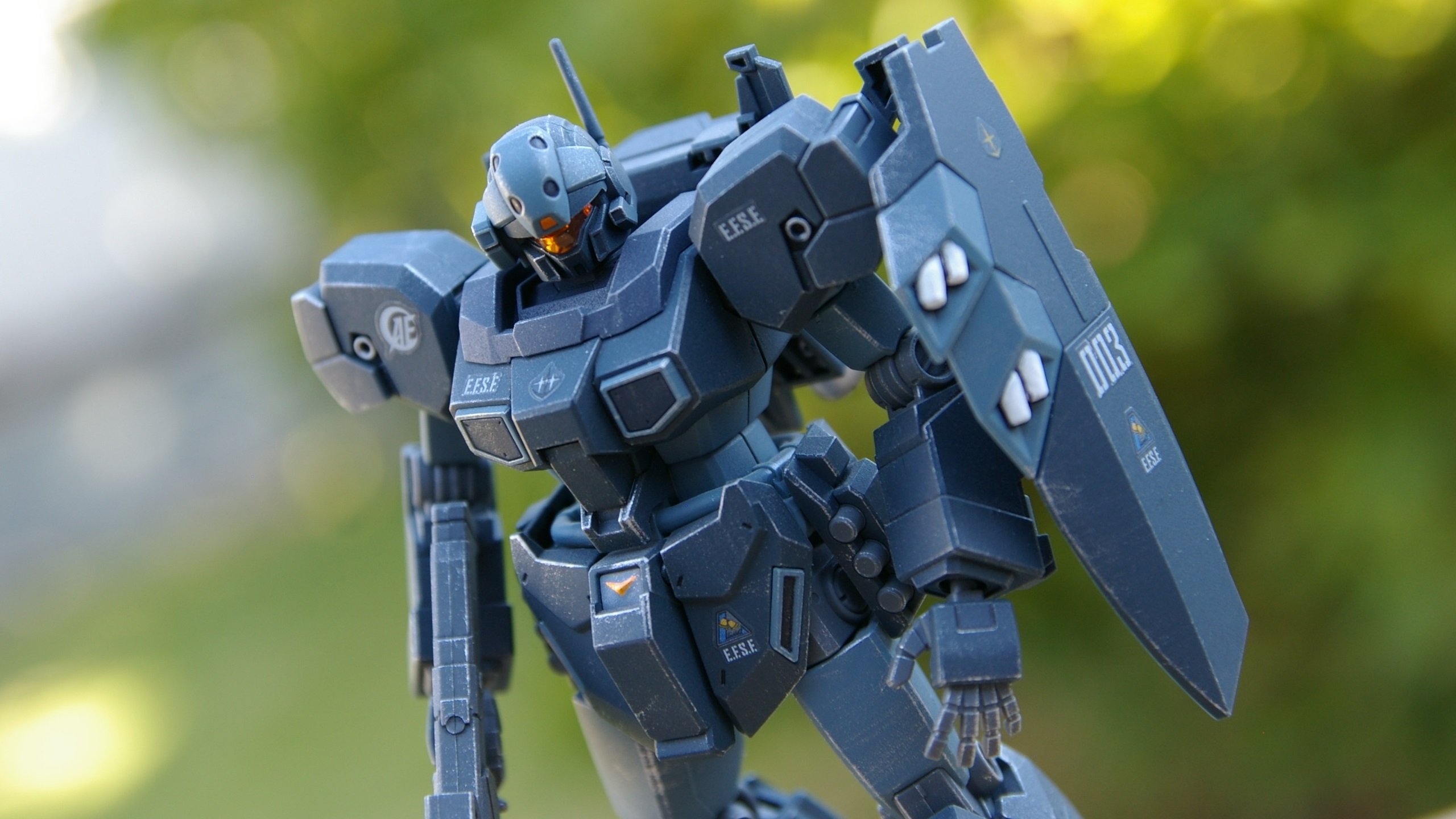 Gunpla Gundam Mech Robot Mobile Suit Gundam Unicorn Toys Action Figures Bokeh Macro Photography Scie 2560x1440