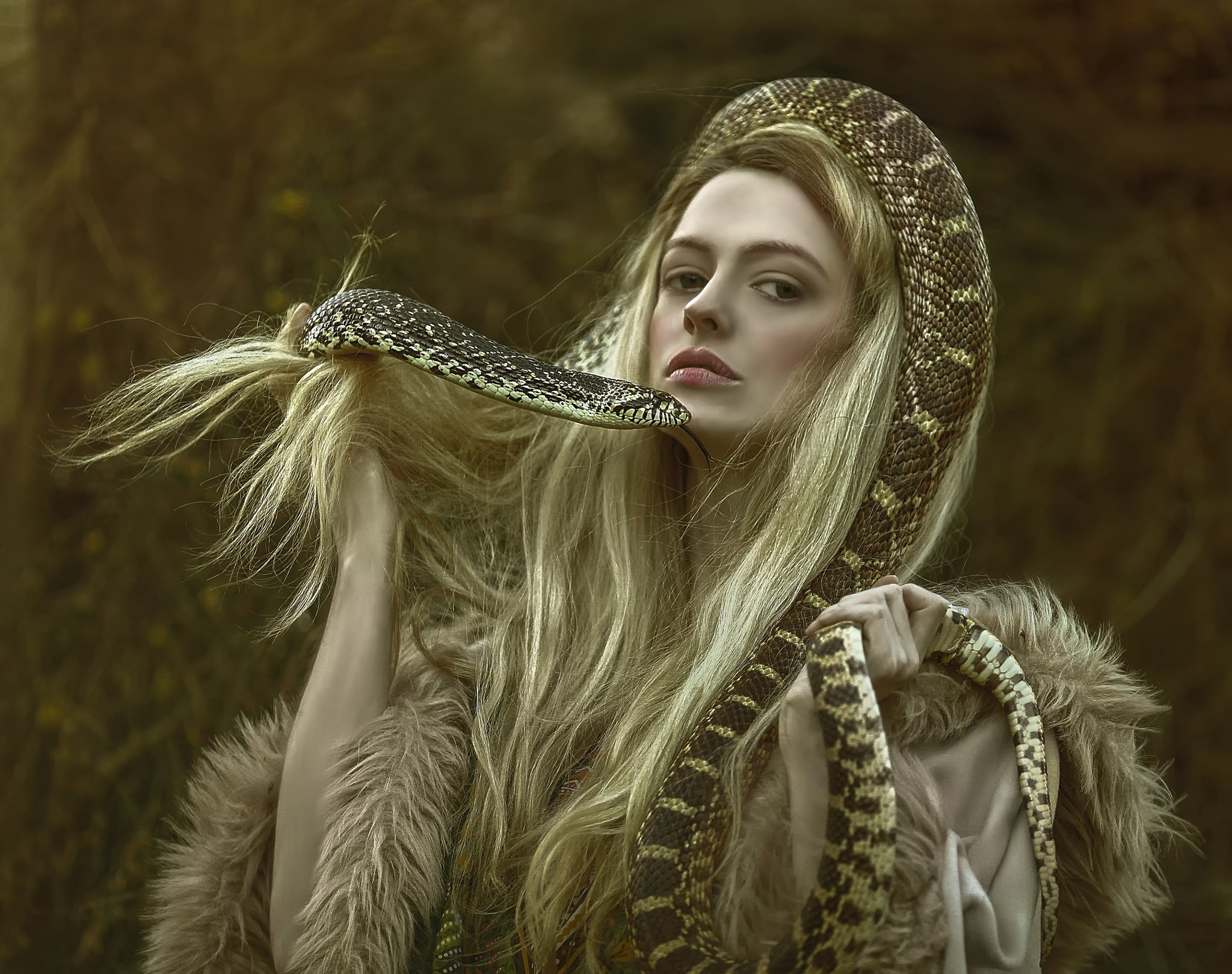 Fantasy Art Women Snake A M Lorek Fantasy Girl 2048x1618