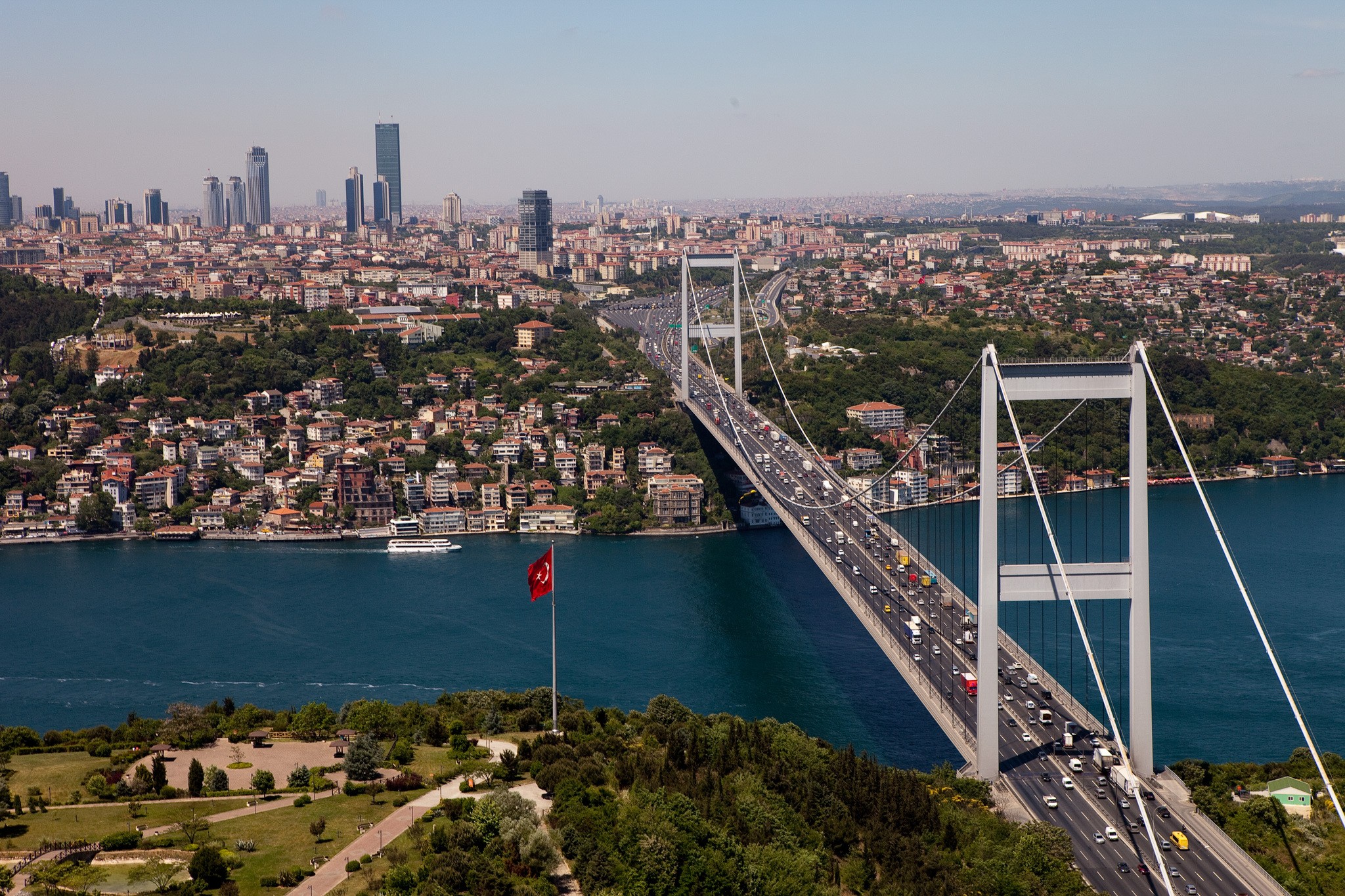 Istanbul Turkey City Cityscape Bridge Bosphorus 2048x1365