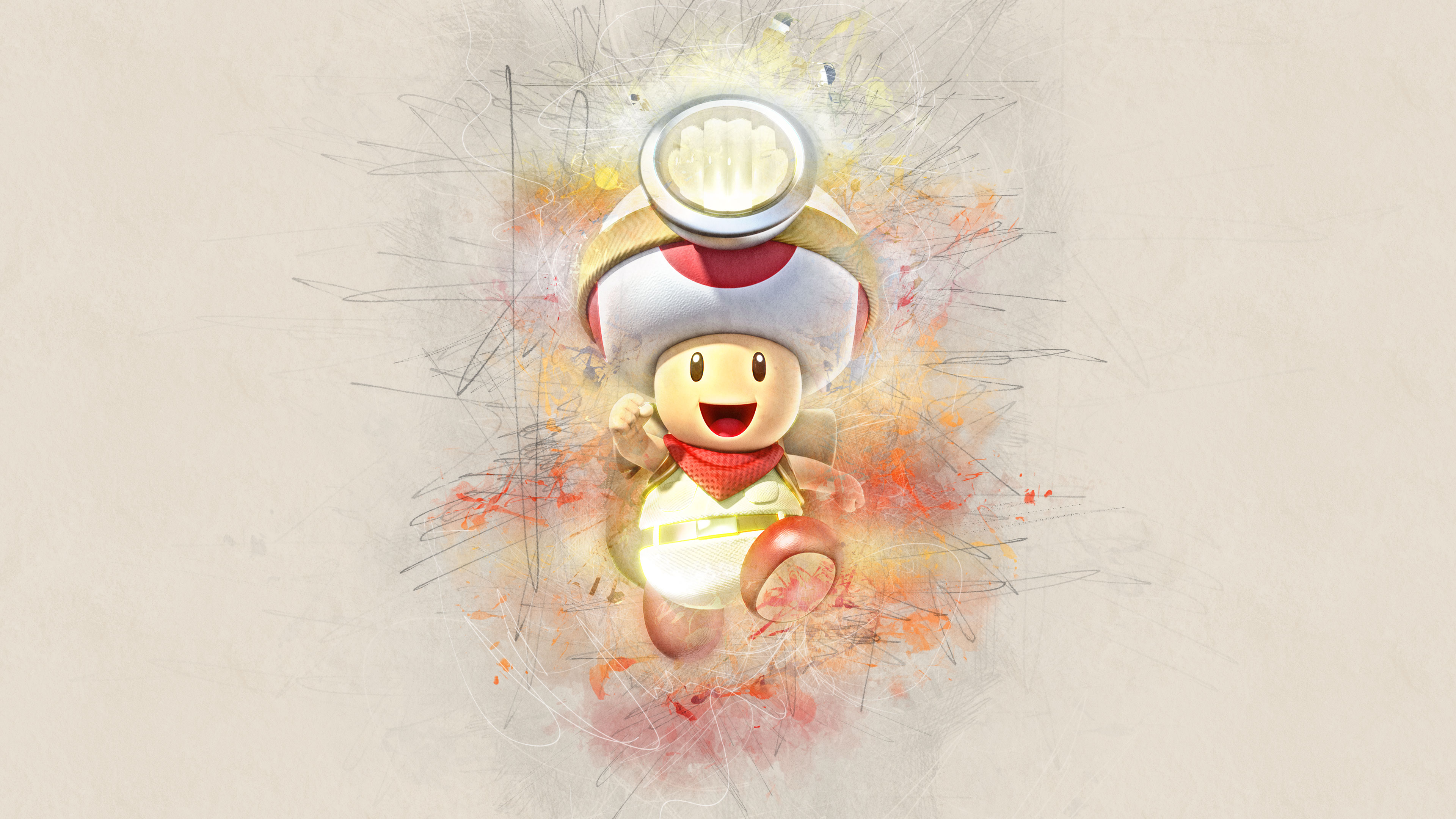 Hero Artwork Toad Character Super Mario Bros Super Smash Brothers 3840x2160