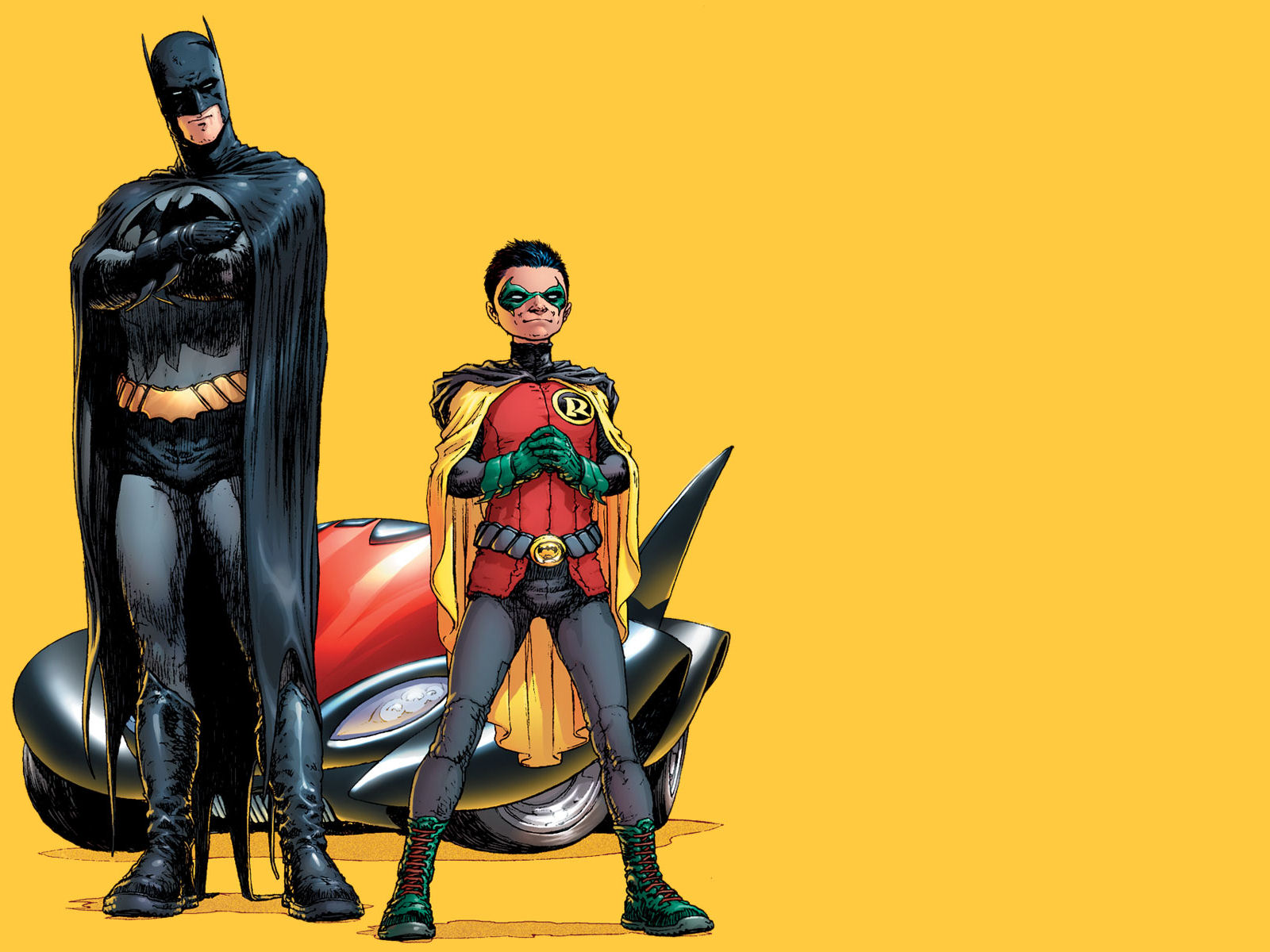 Batman Robin DC Comics DC Comics Yellow 1600x1200