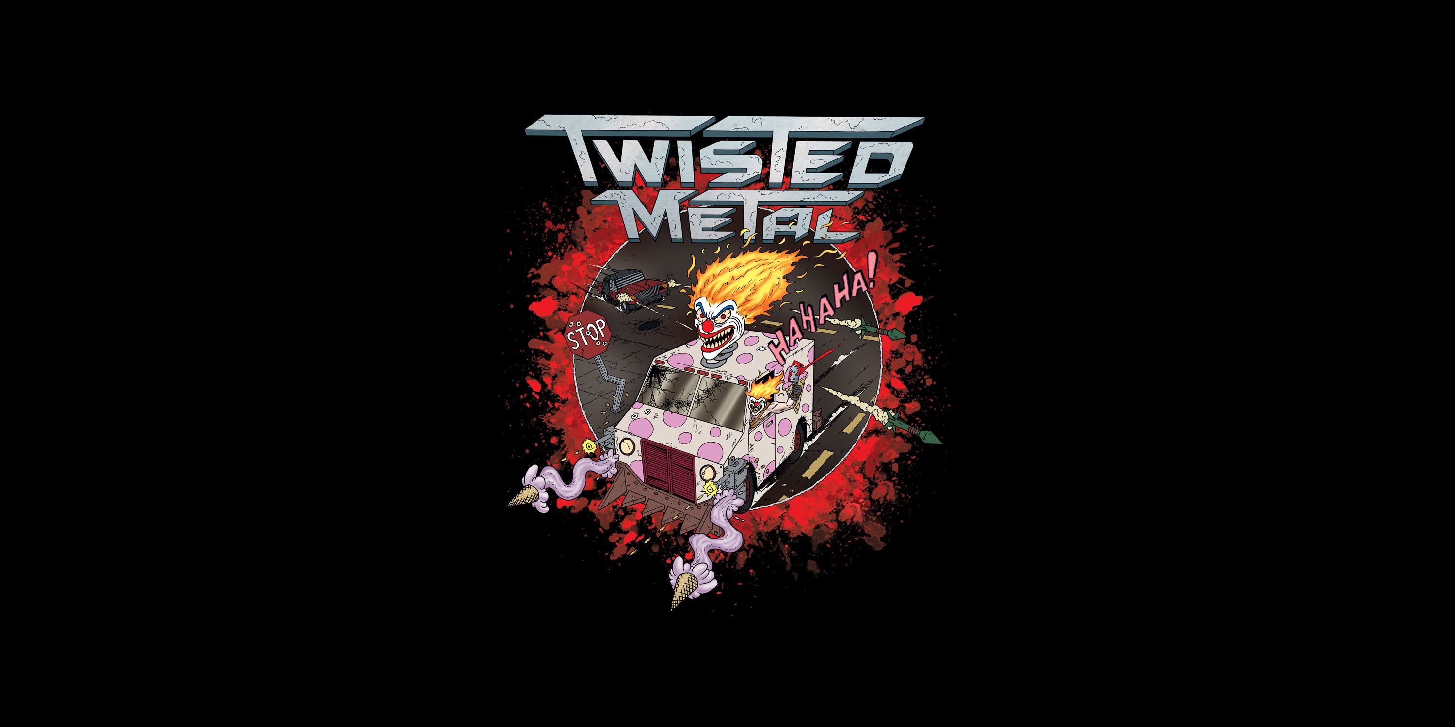 Twisted Metal Video Game Video Games Video Game Art Simple Background 3000x1500