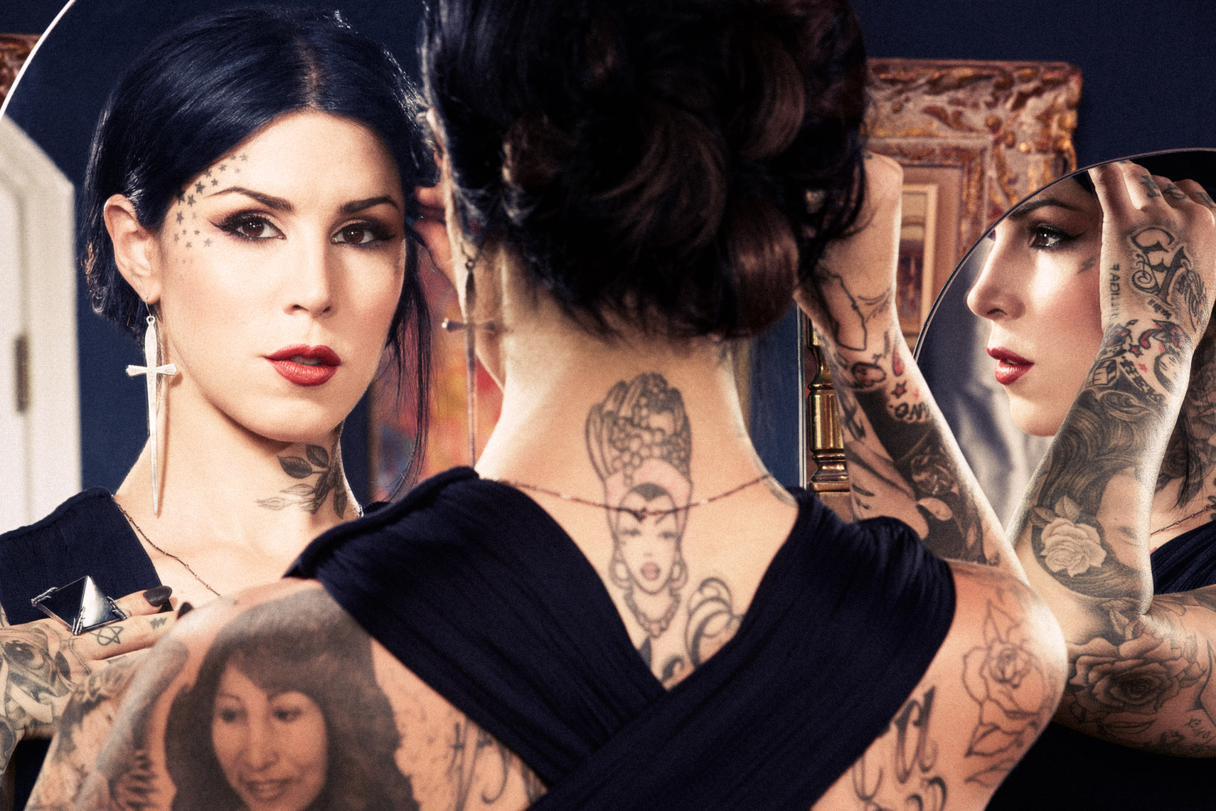 Kat Von D Women Tattoo Tattoo Artist Face Mirror Reflection Inked Girls 1710x1140