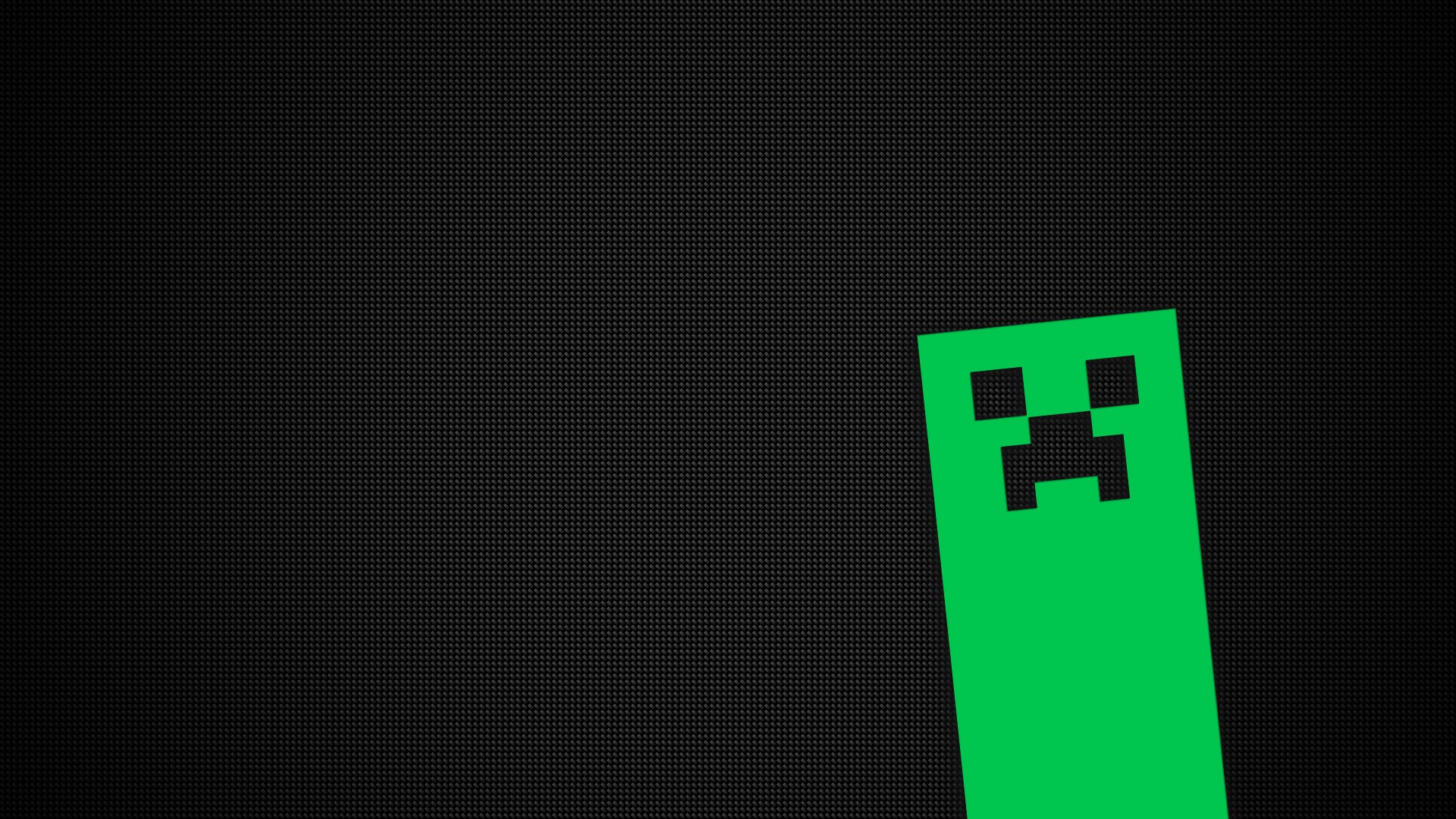 Video Games Minecraft Creeper Minimalism Digital Art 1920x1080