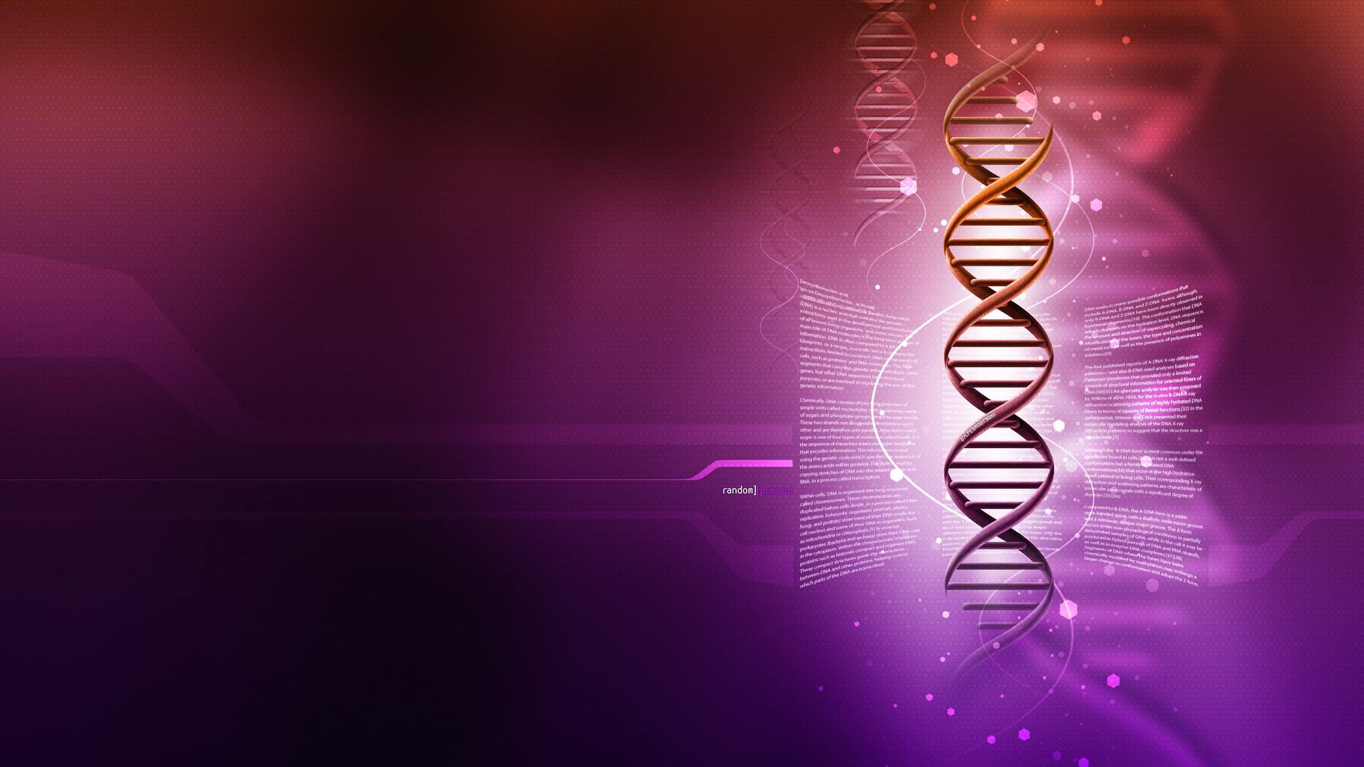DNA Science Colorful Digital Art 1920x1080