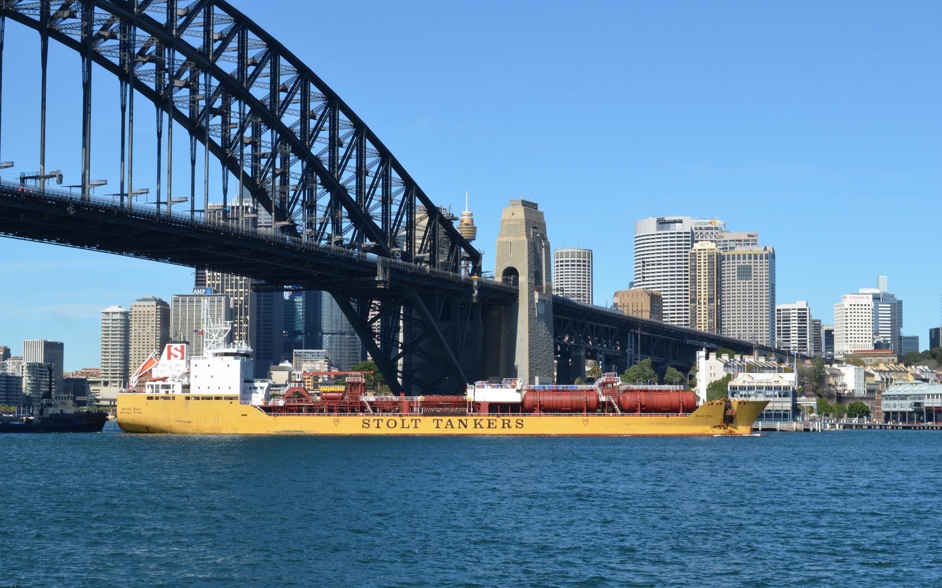 Tanker Barge Vehicle Boat Sydney Sydney Harbour Bridge Stolt Tankers Ship 1920x1200