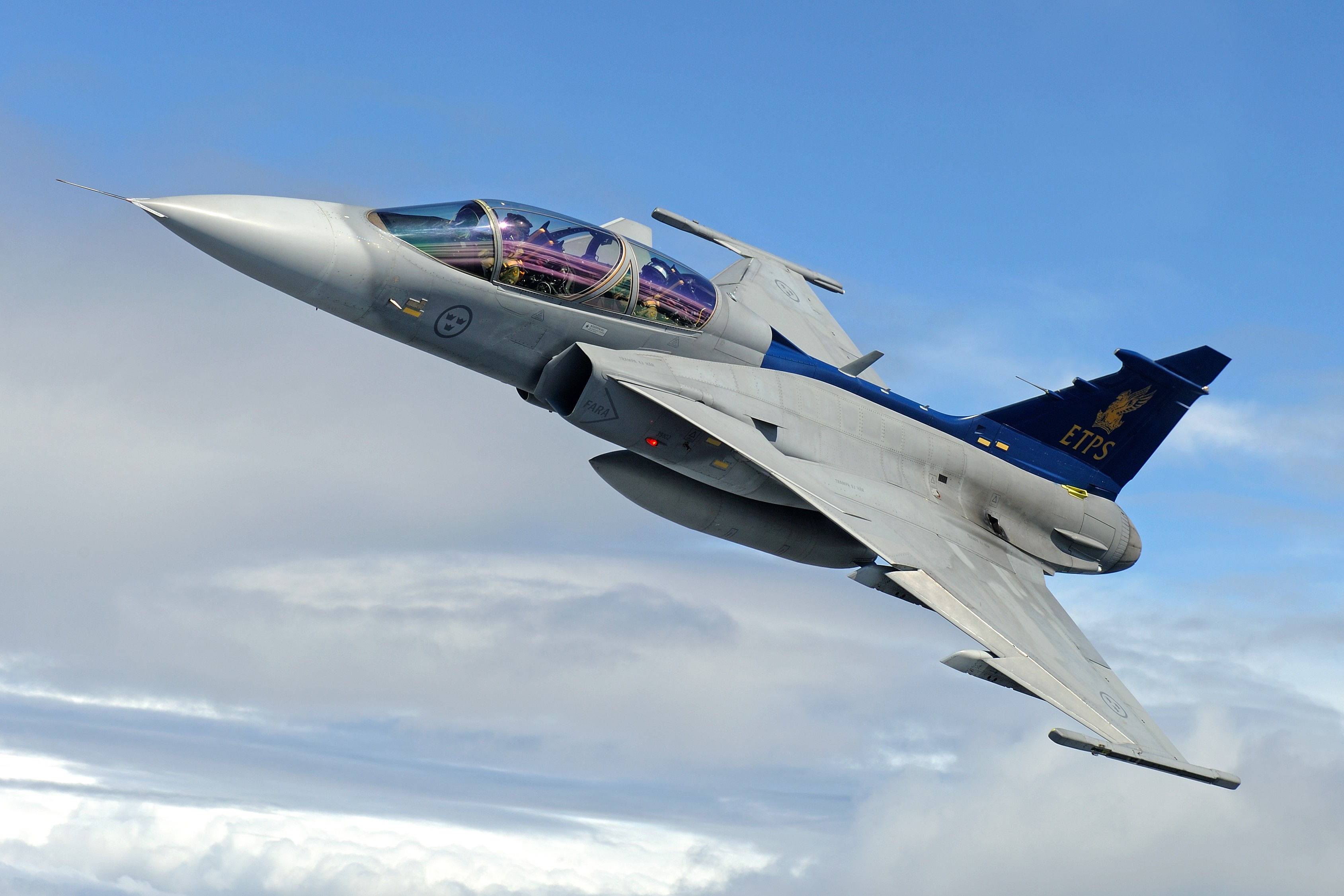 Aircraft Military Aircraft JAS 39 Gripen Swedish Air Force Swedish Jet Fighter Airplane 3377x2251
