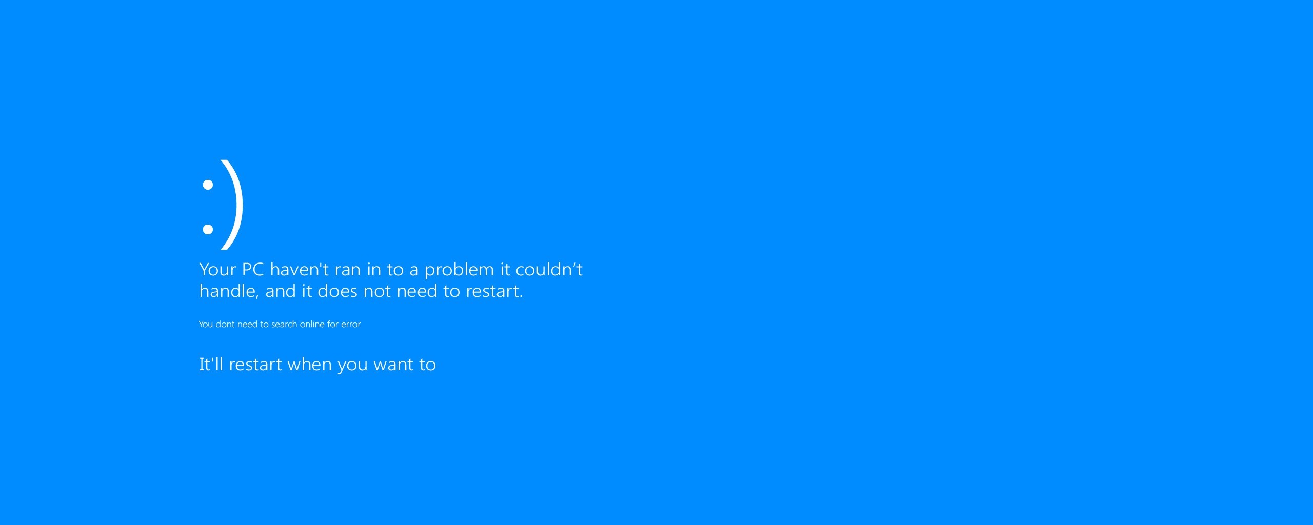 Multiple Display Blue Screen Of Death Windows 8 Humor 2560x1024