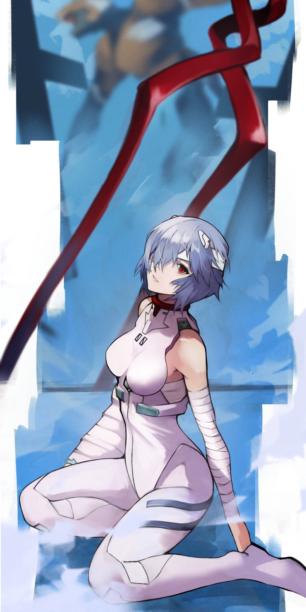 Anime Anime Girls Digital Art Artwork 2D Portrait Display Vertical Ayanami Rei Neon Genesis Evangeli 1024x2048