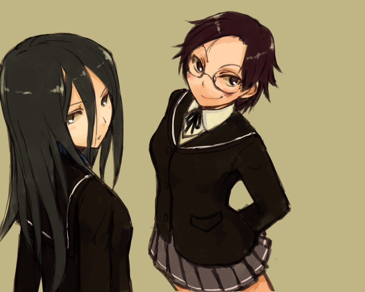 Amagami SS Anime Girls Anime Dark Hair 1280x1024