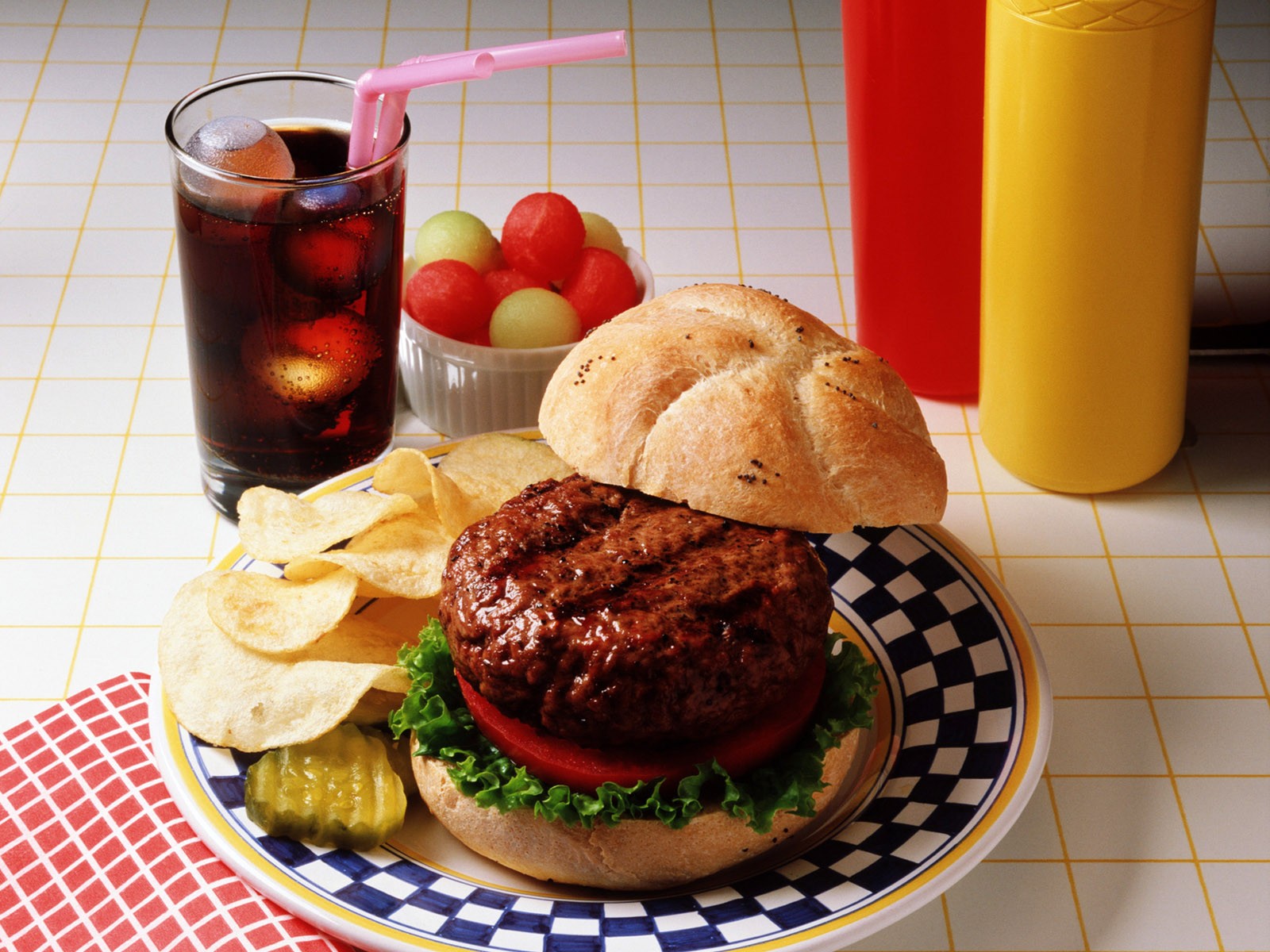 Food Fast Food Burger Mustard 1600x1200