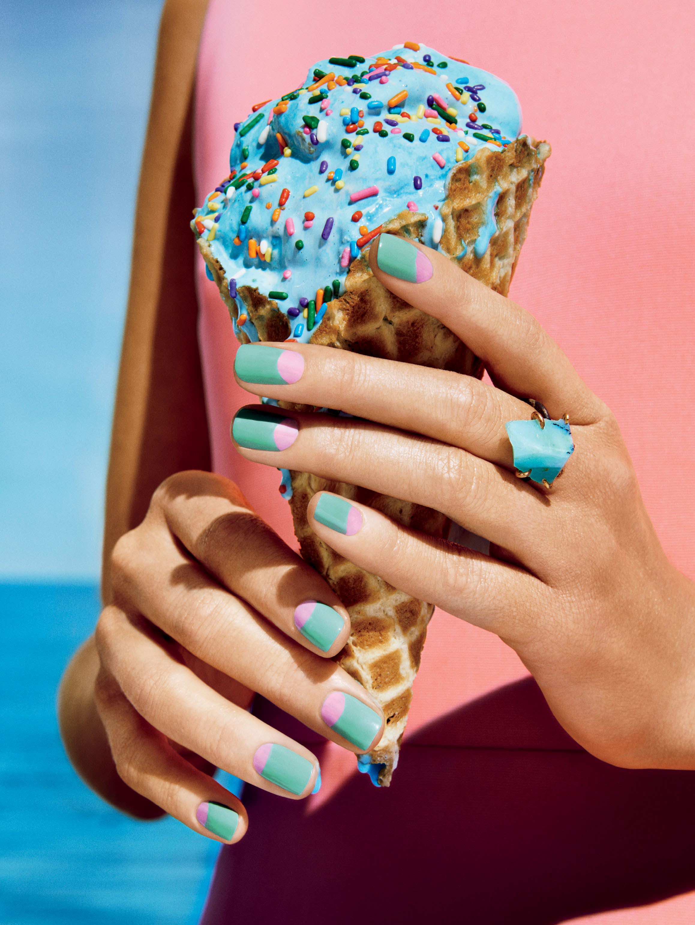 Food Ice Cream Hands Painted Nails Manicured Nails 2317x3086