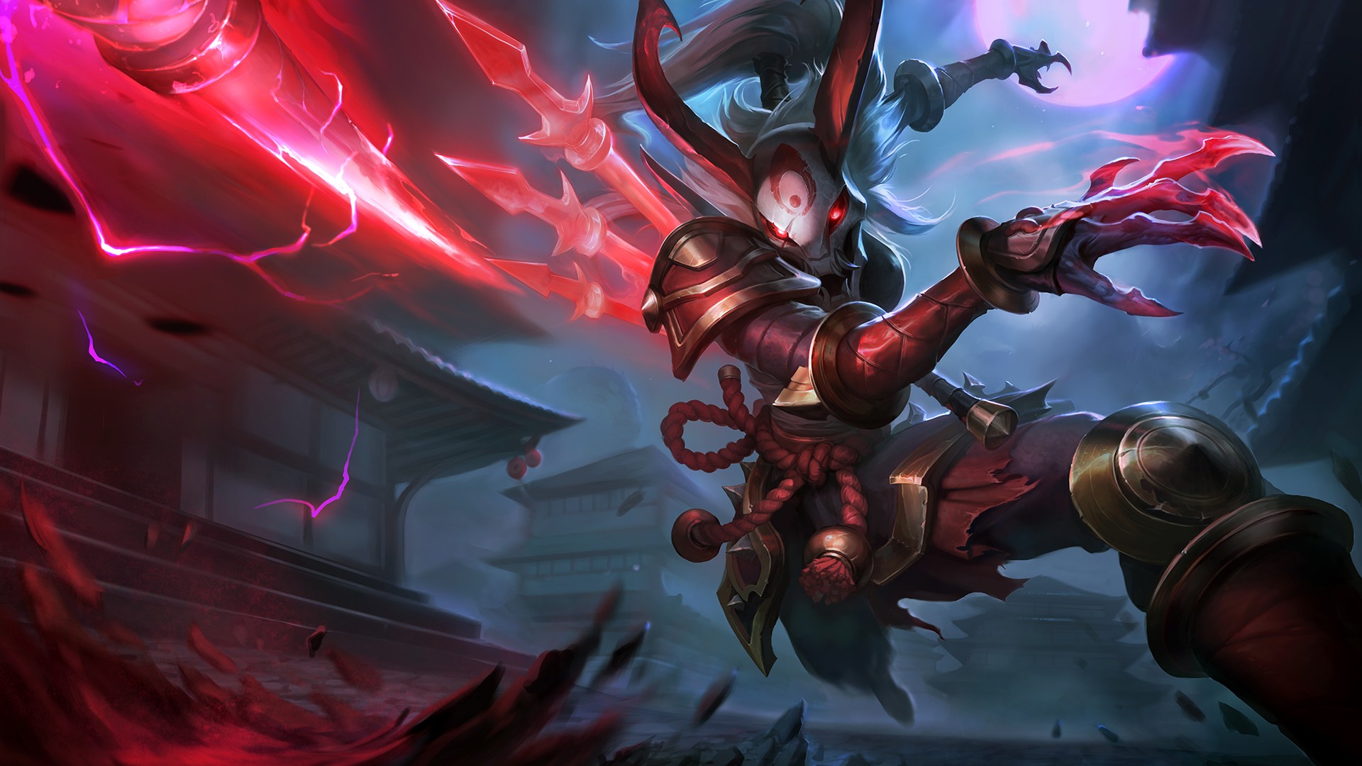 Kalista PC Gaming Red Eyes Fantasy Art 1920x1080