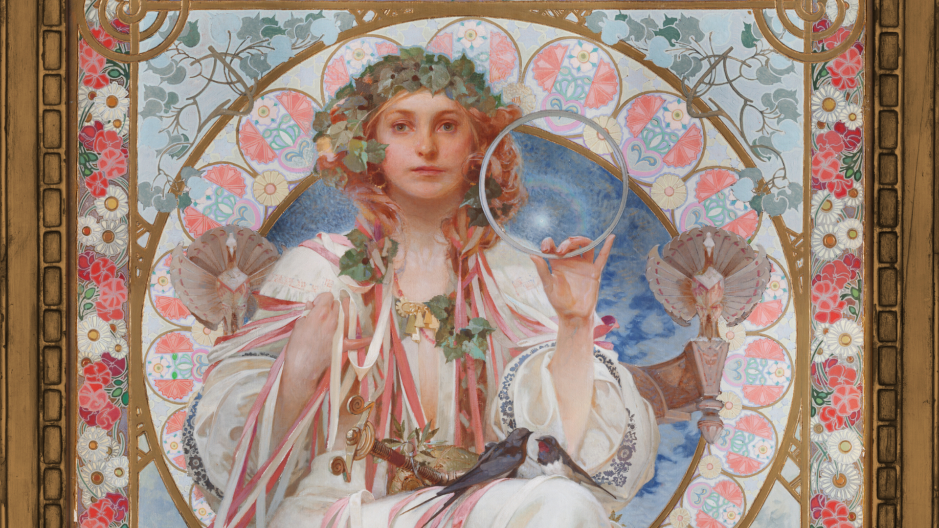 Traditional Artwork Alphonse Mucha Artwork Art Nouveau Fantasy Art Women Fantasy Girl 1920x1080