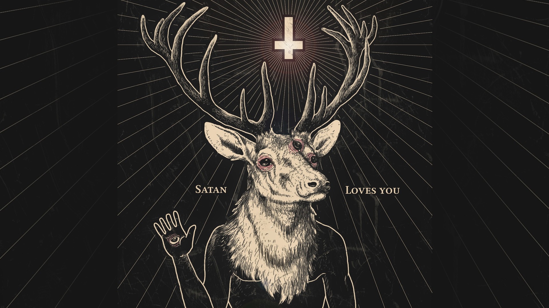 Satanism Deer Artwork Creature Religion 1920x1080