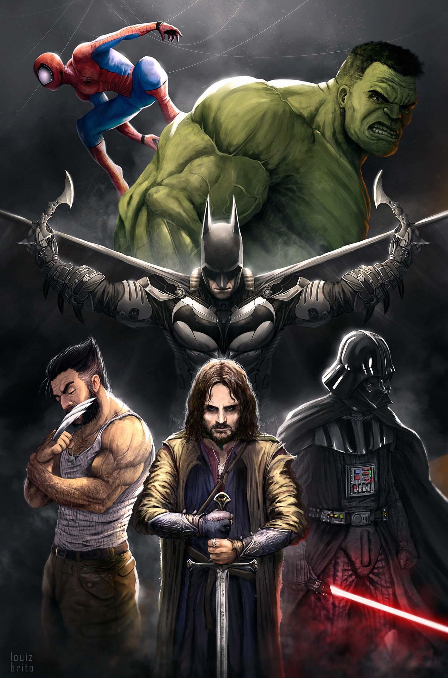 Marvel Comics Spider Man Wolverine Hulk DC Comics Batman Star Wars The Lord Of The Rings Aragorn Dar 1500x2270