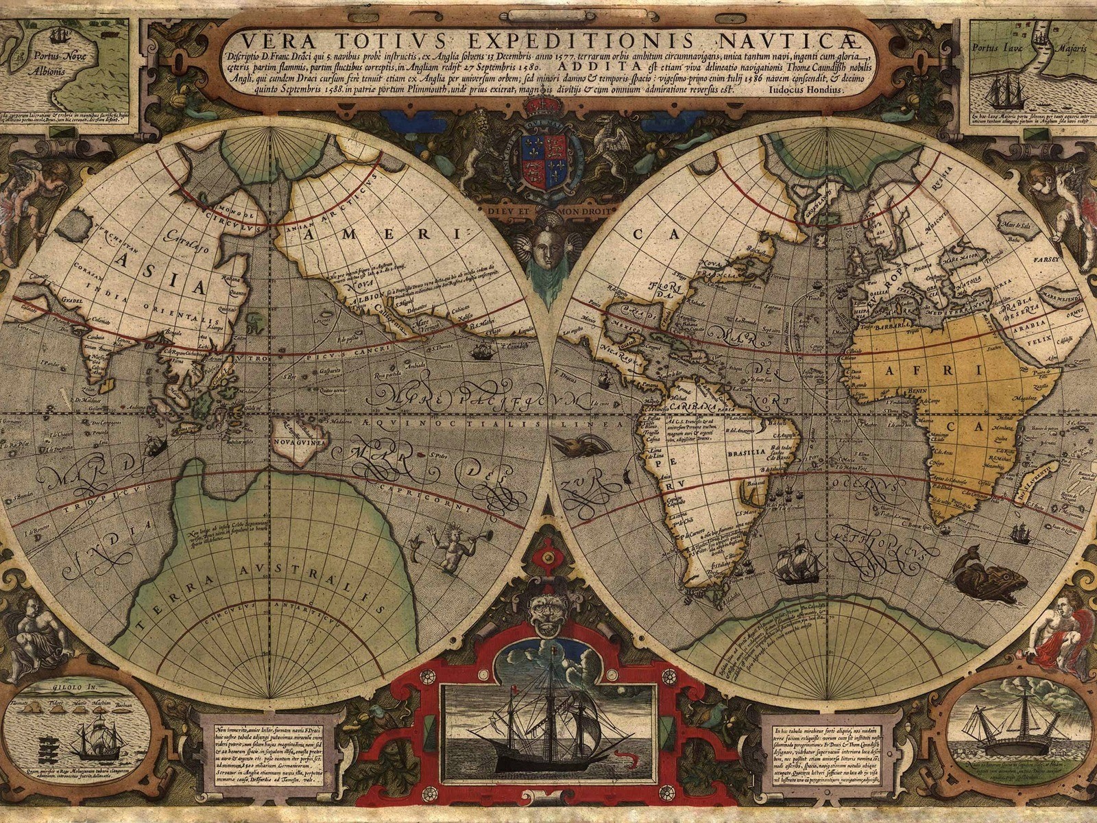 Vintage Map Paper Diagrams World Map 1600x1200