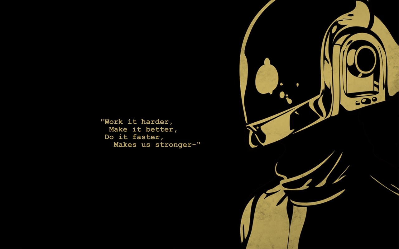 Daft Punk Lyrics Black Background Text Minimalism Simple Background Music Artwork 1280x800