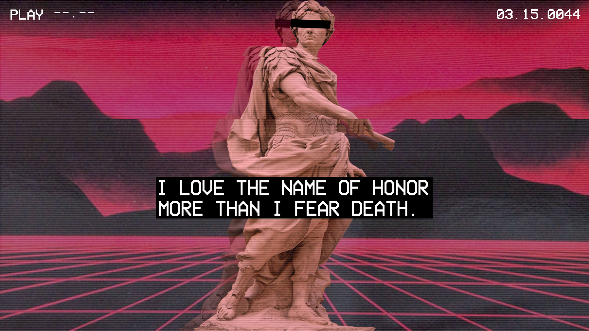 Vaporwave Statue Roman 1920x1080