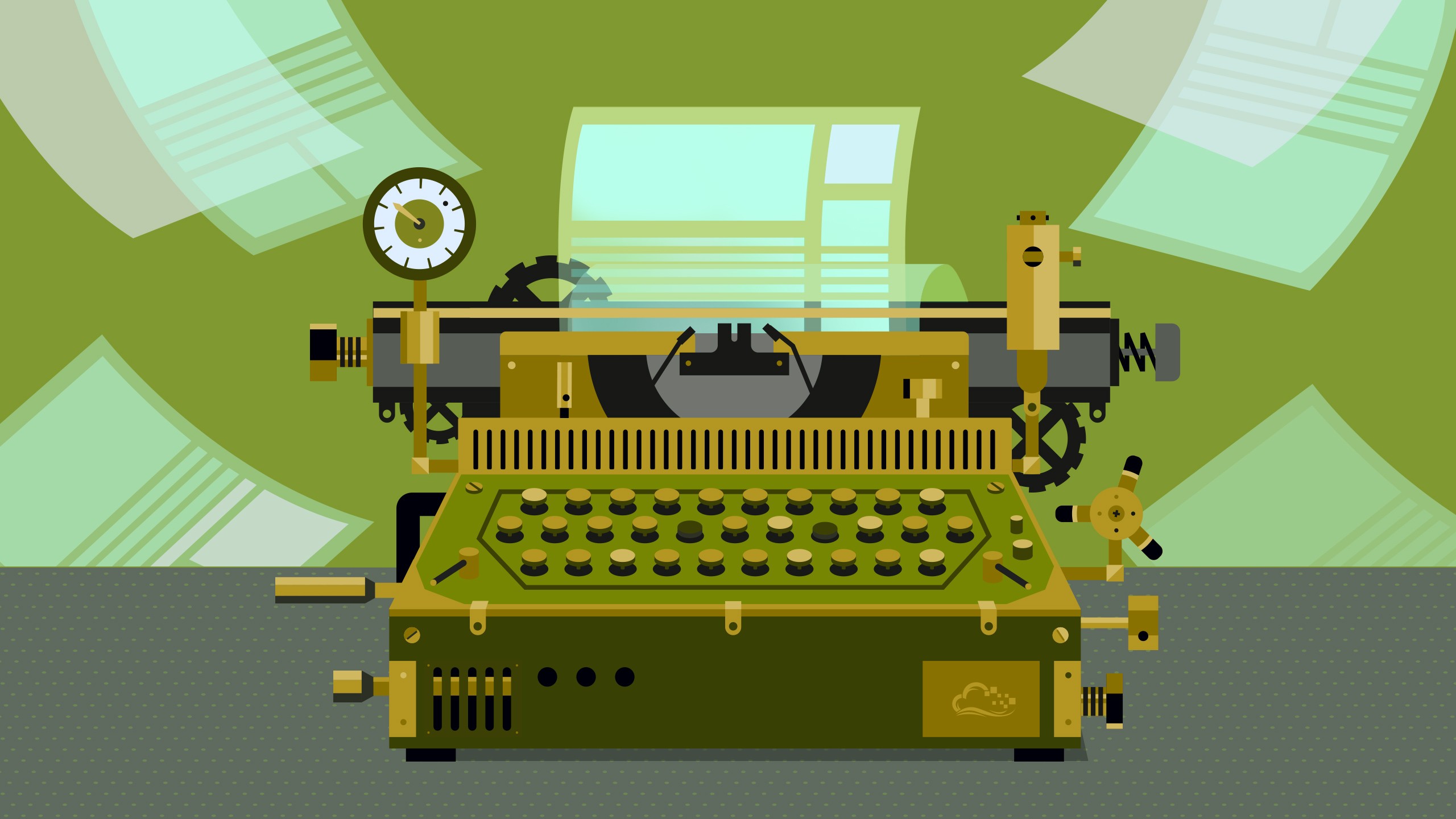 Digitalocean Typewriters Paper Digital Art 2560x1440