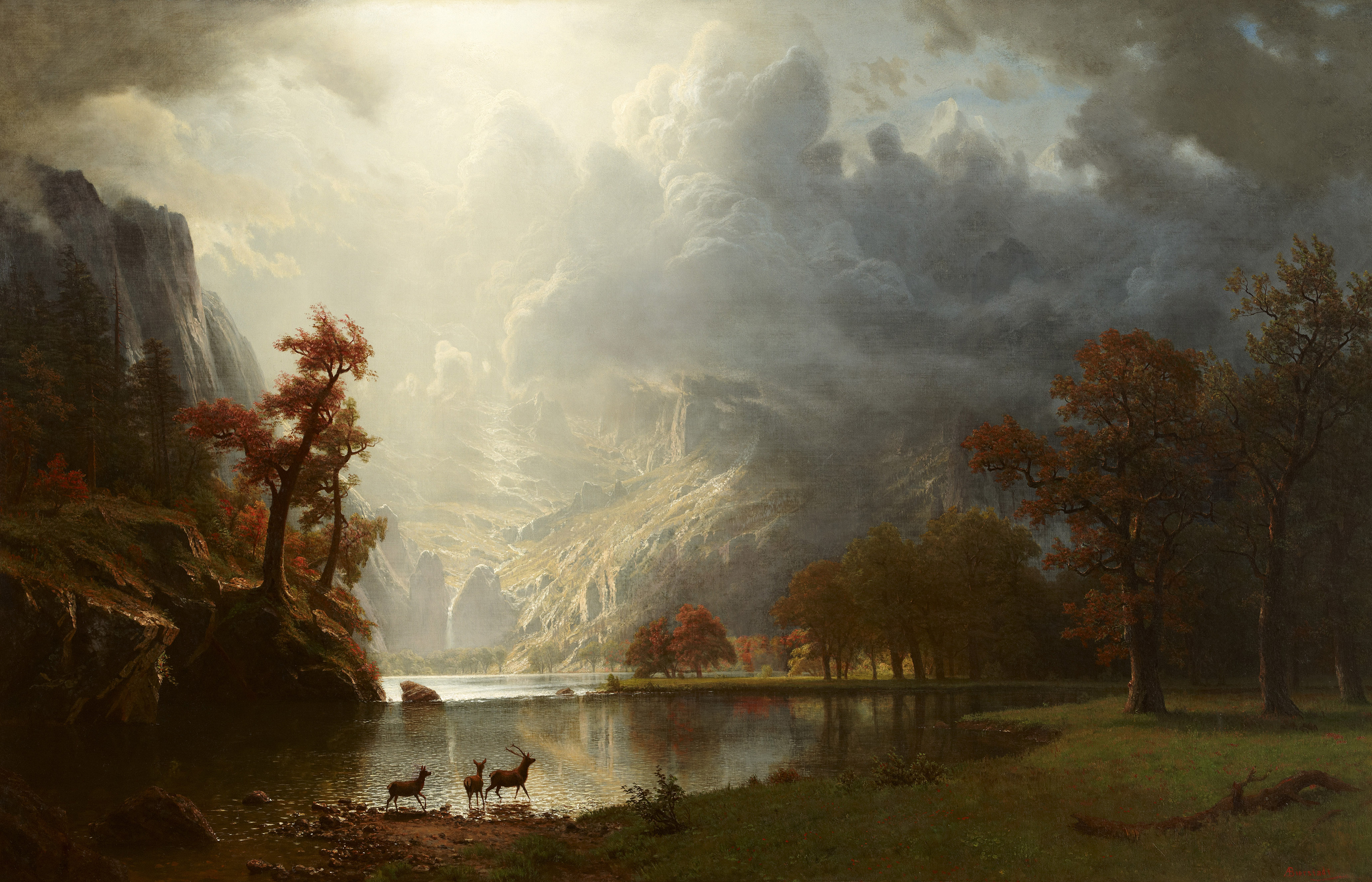 Sierra Nevada Morning Albert Bierstadt Classical Art Classic Art Painting 4124x2652