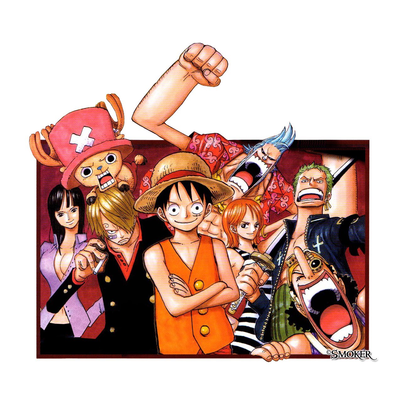 One Piece Monkey D Luffy Usopp Roronoa Zoro Nami Nico Robin Sanji Tony Tony Chopper Straw Hat Pirate 1300x1328