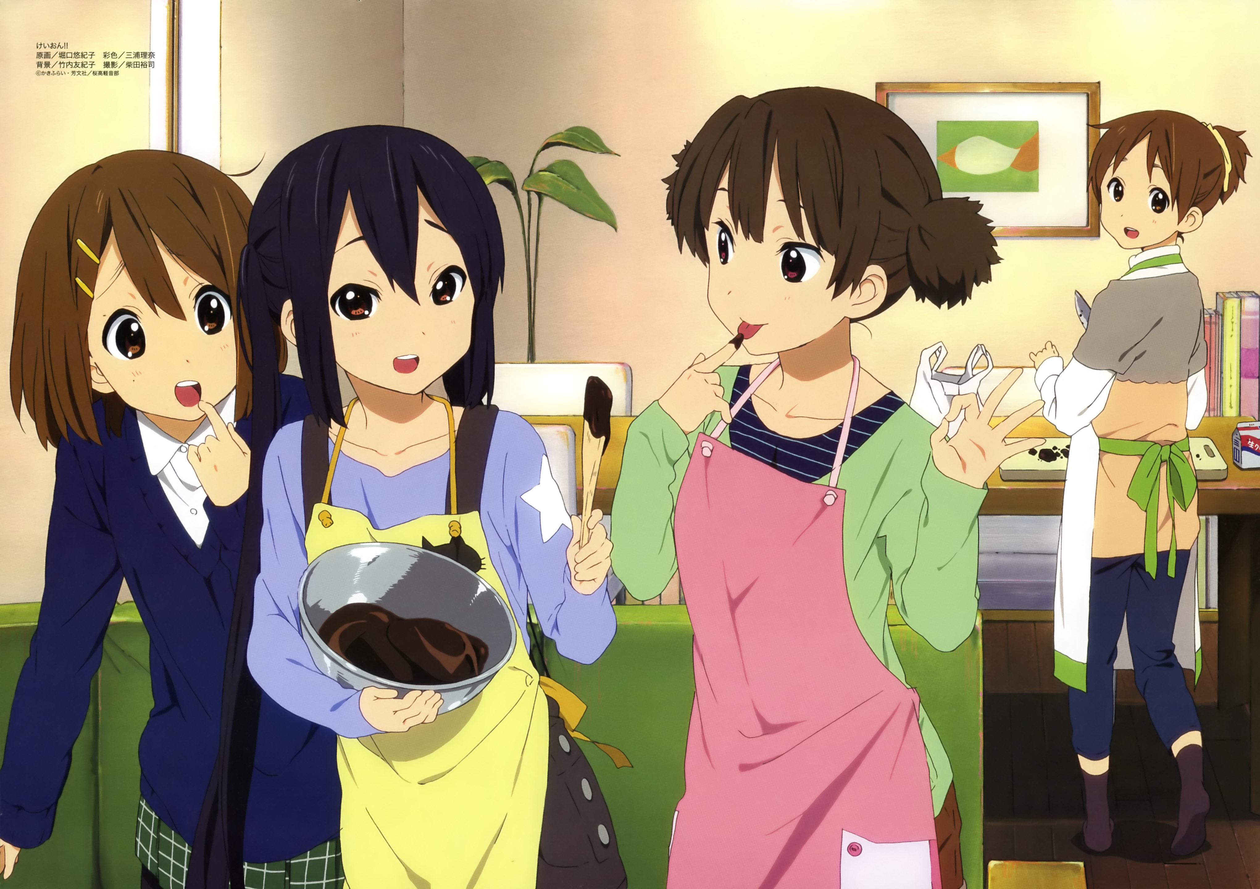 Azusa Nakano Yui Hirasawa Ui Hirasawa Jun Suzuki Brown Hair Brown Eyes Short Hair School Uniform Ski 4082x2880