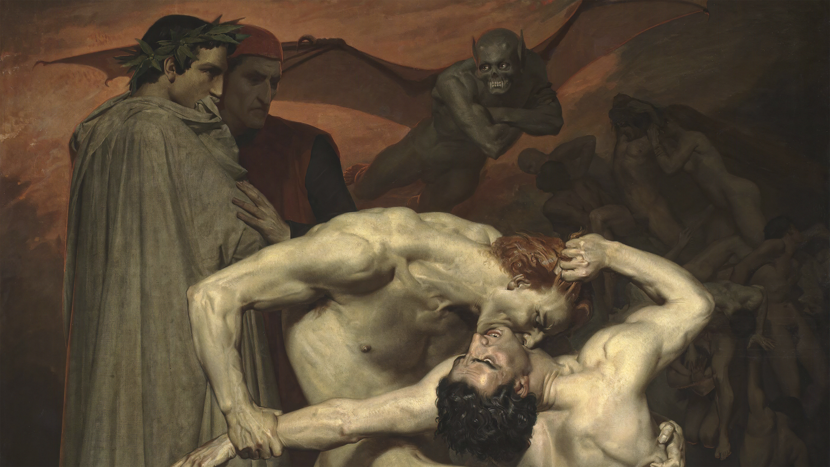 William Adolphe Bouguereau Dante Alighieri Painting Dantes Inferno The Divine Comedy Oil Painting Cl 2800x1575