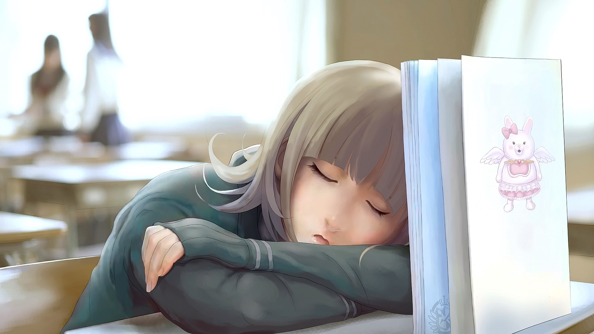 Anime Anime Girls Nanami Chiaki Danganronpa Sleeping 1920x1080