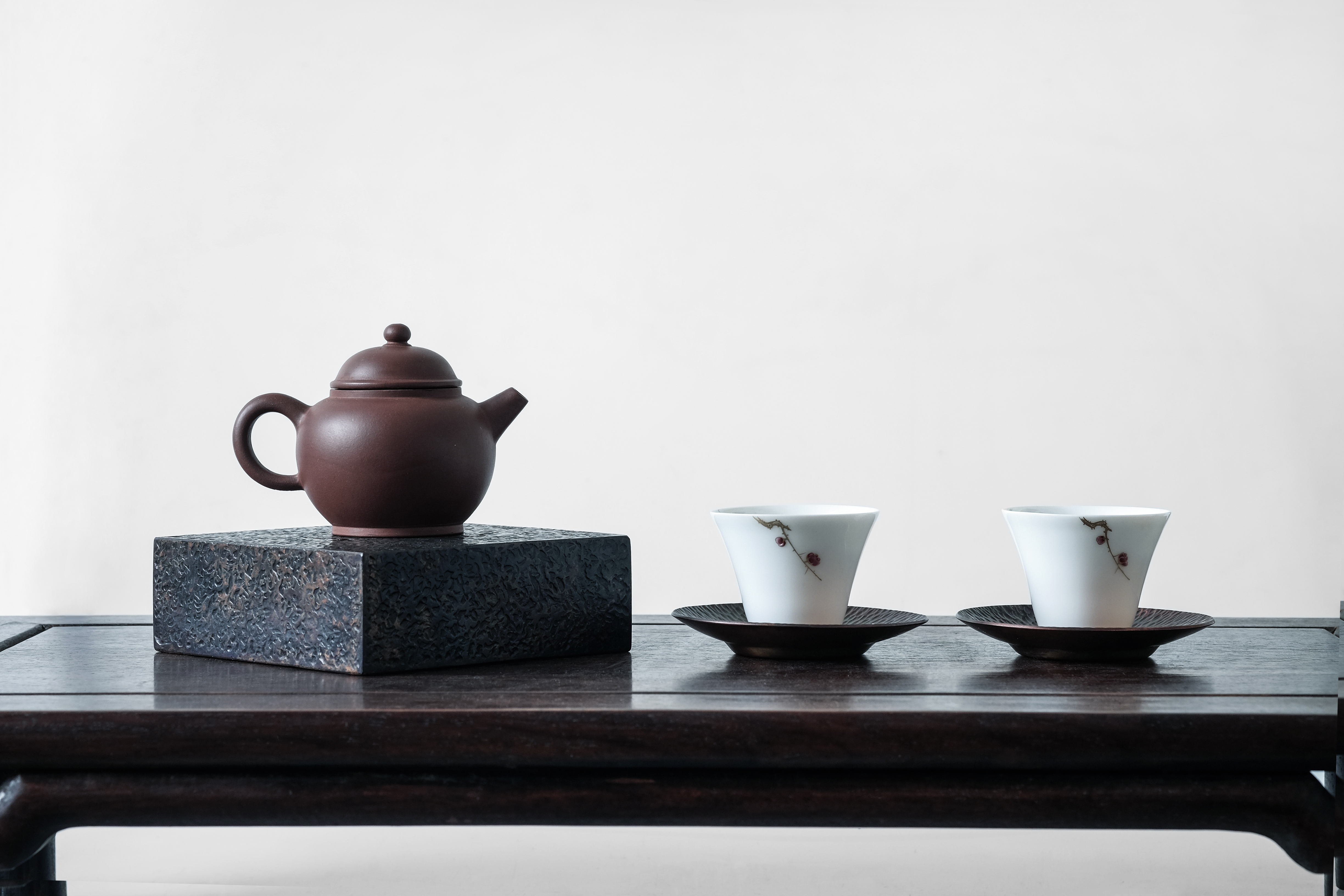 Tea Plant Teaceremony Teapot Black Cup China Table 4896x3264
